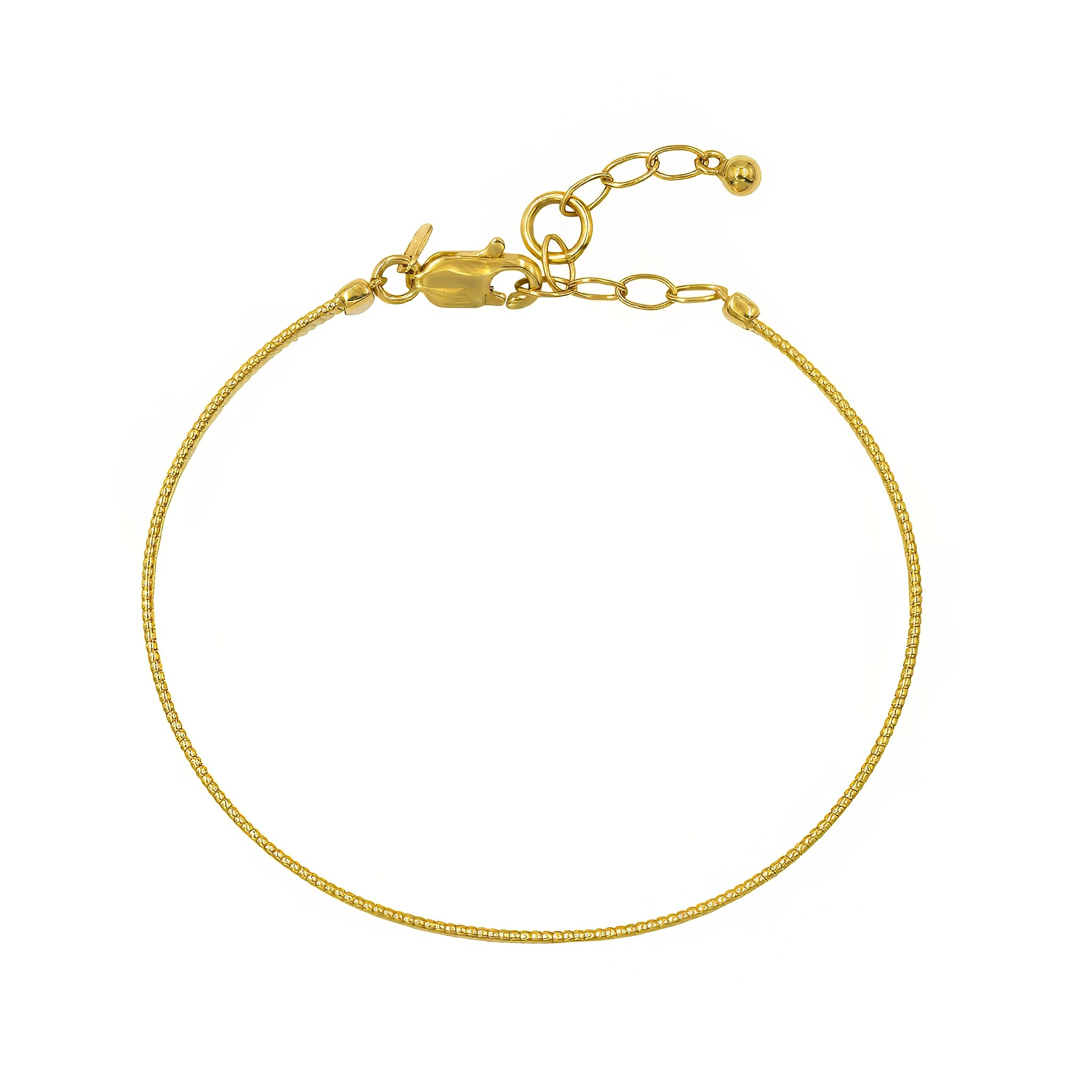 Bracelete Sun fio achatado ouro amarelo 18k