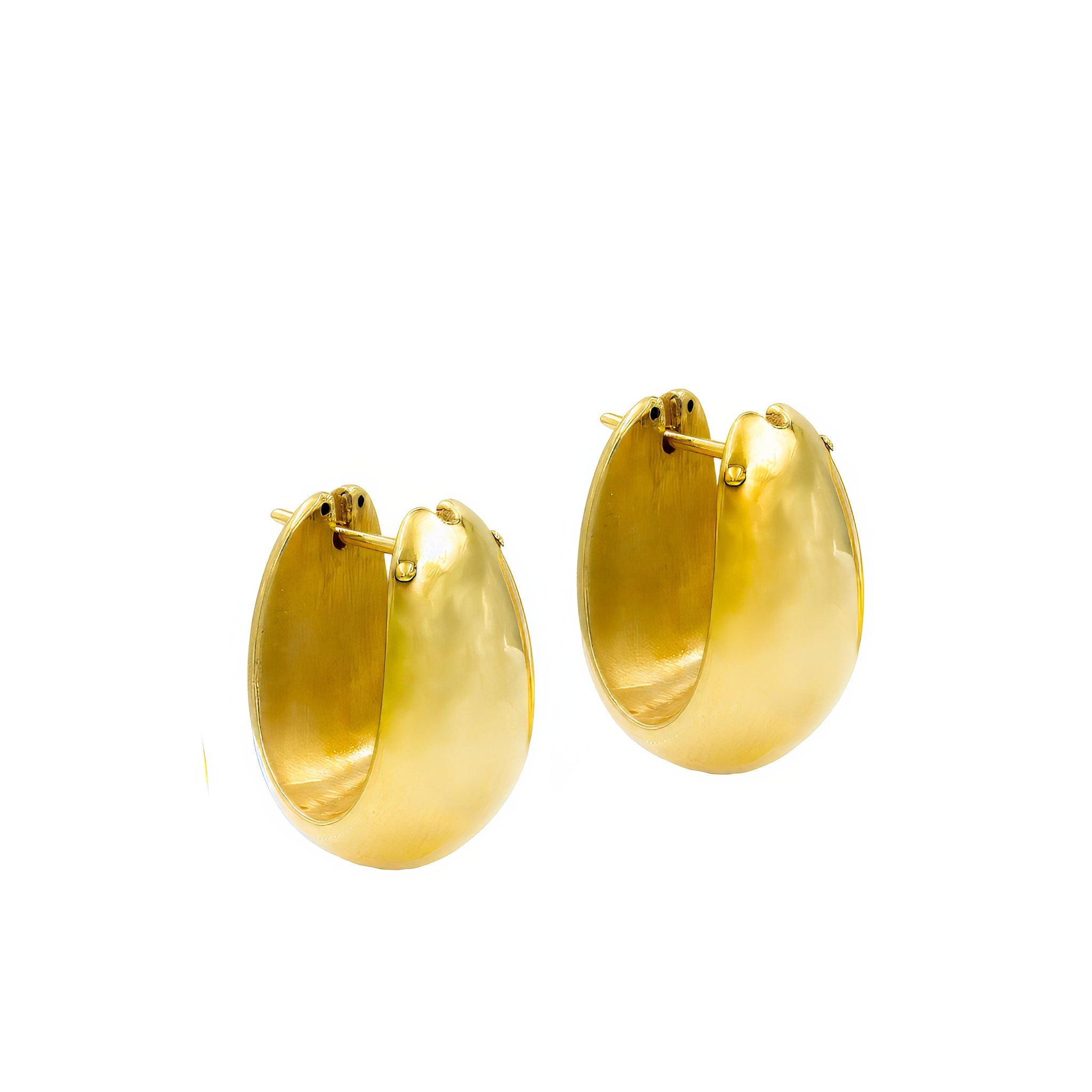 Brinco Robusto argola oval ouro 18k