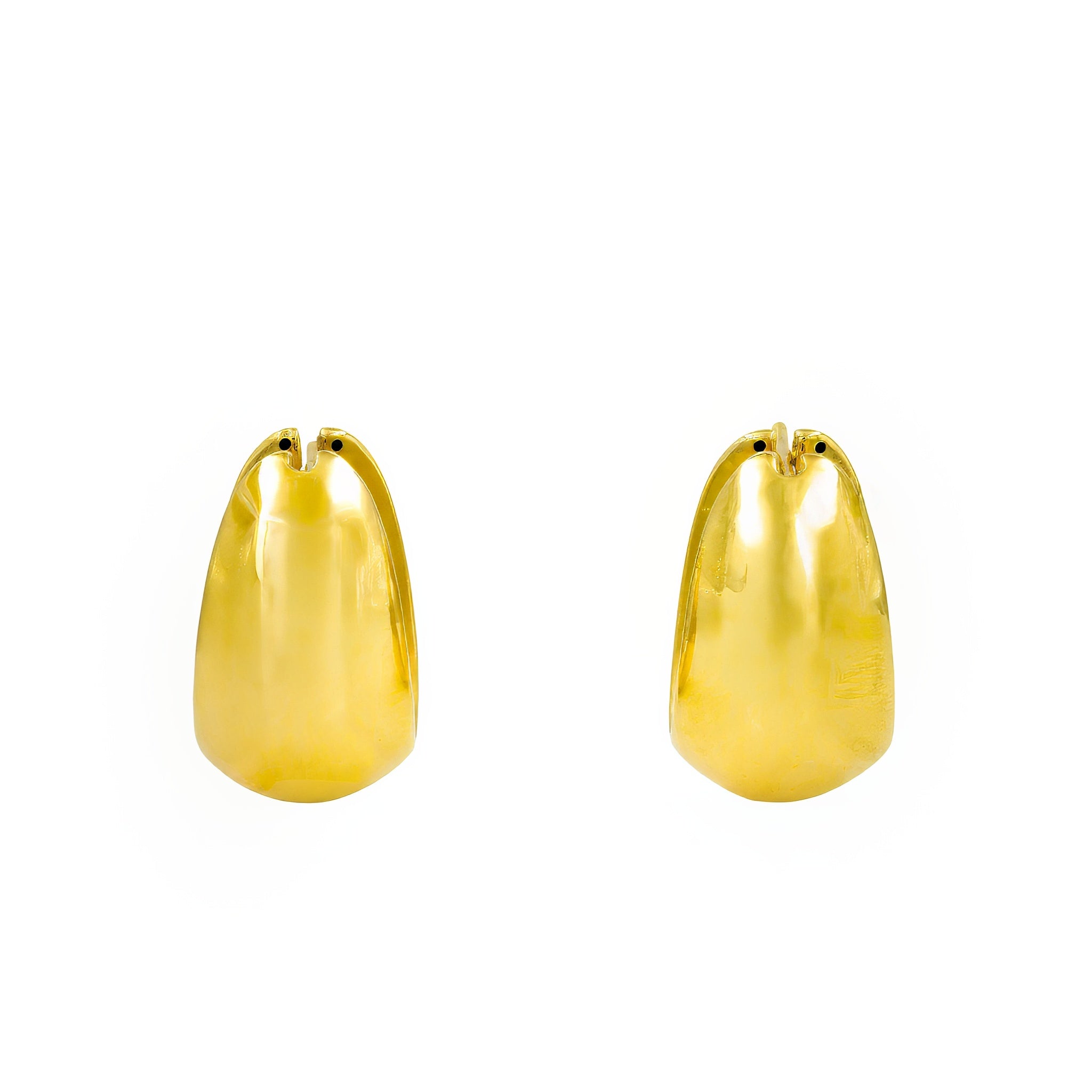 Brinco Robusto argola oval ouro 18k