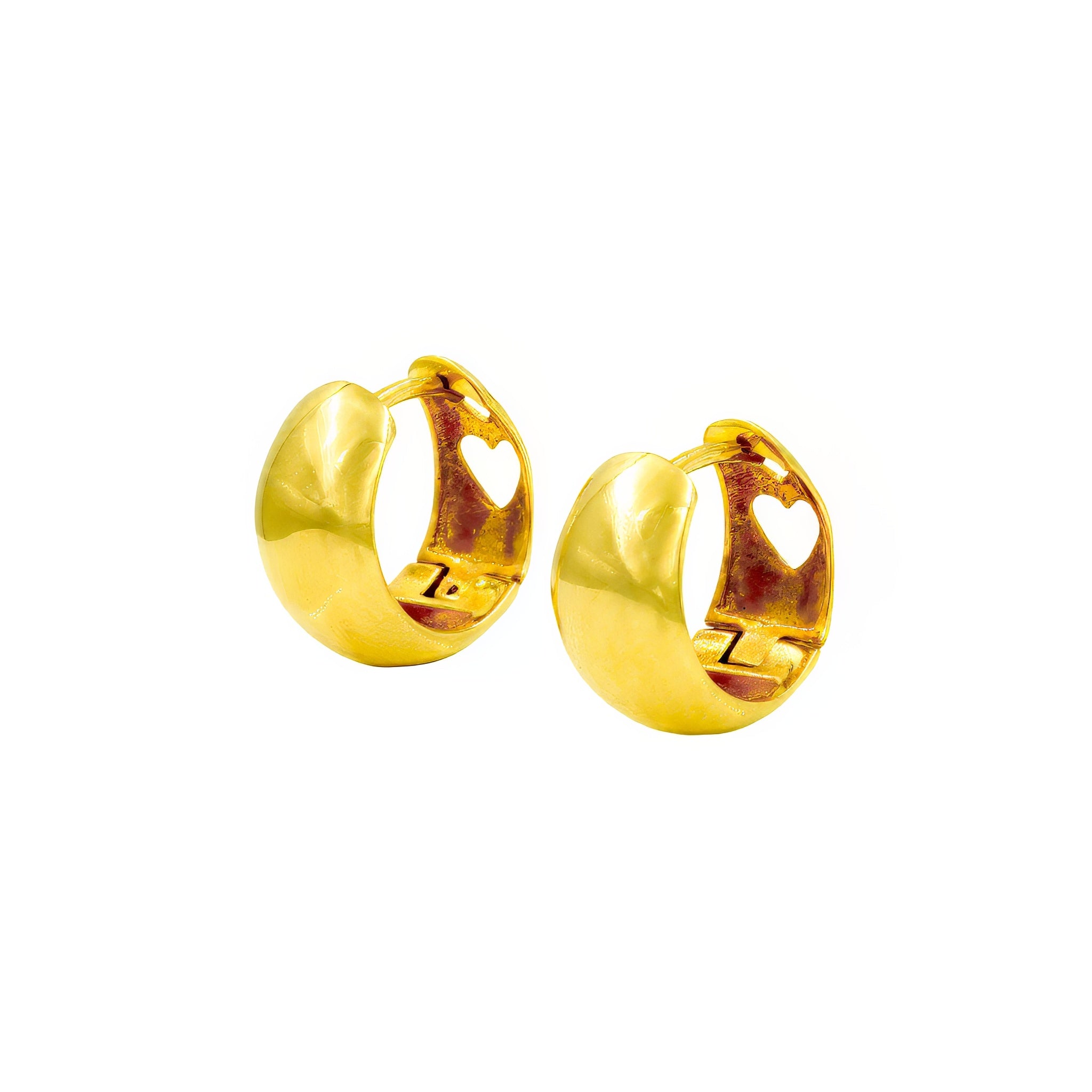 Brinco argola gota lisa ouro 18k