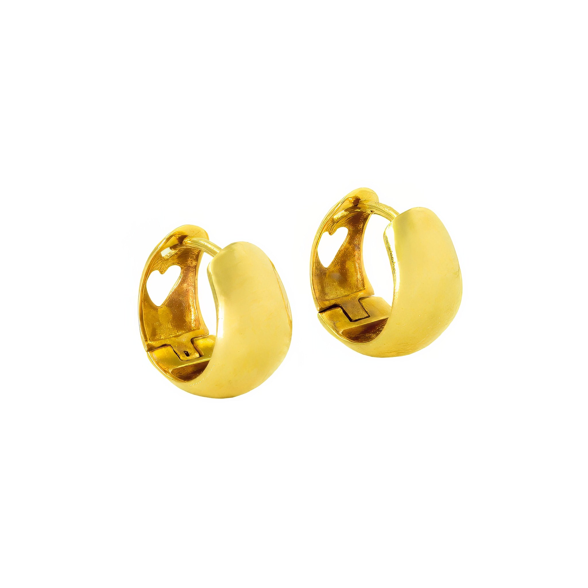Brinco argola gota lisa ouro 18k