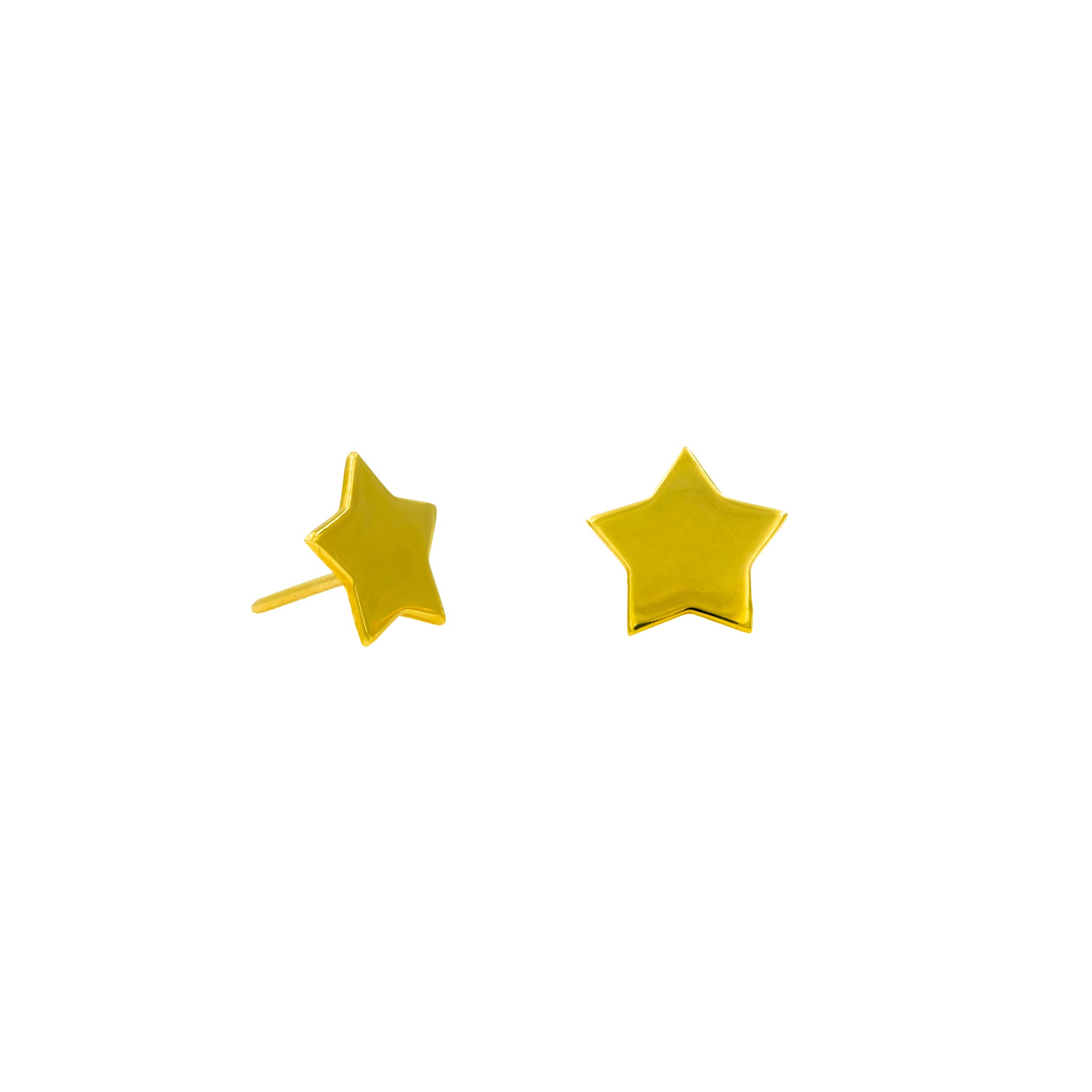 Brinco estrela ouro 18k