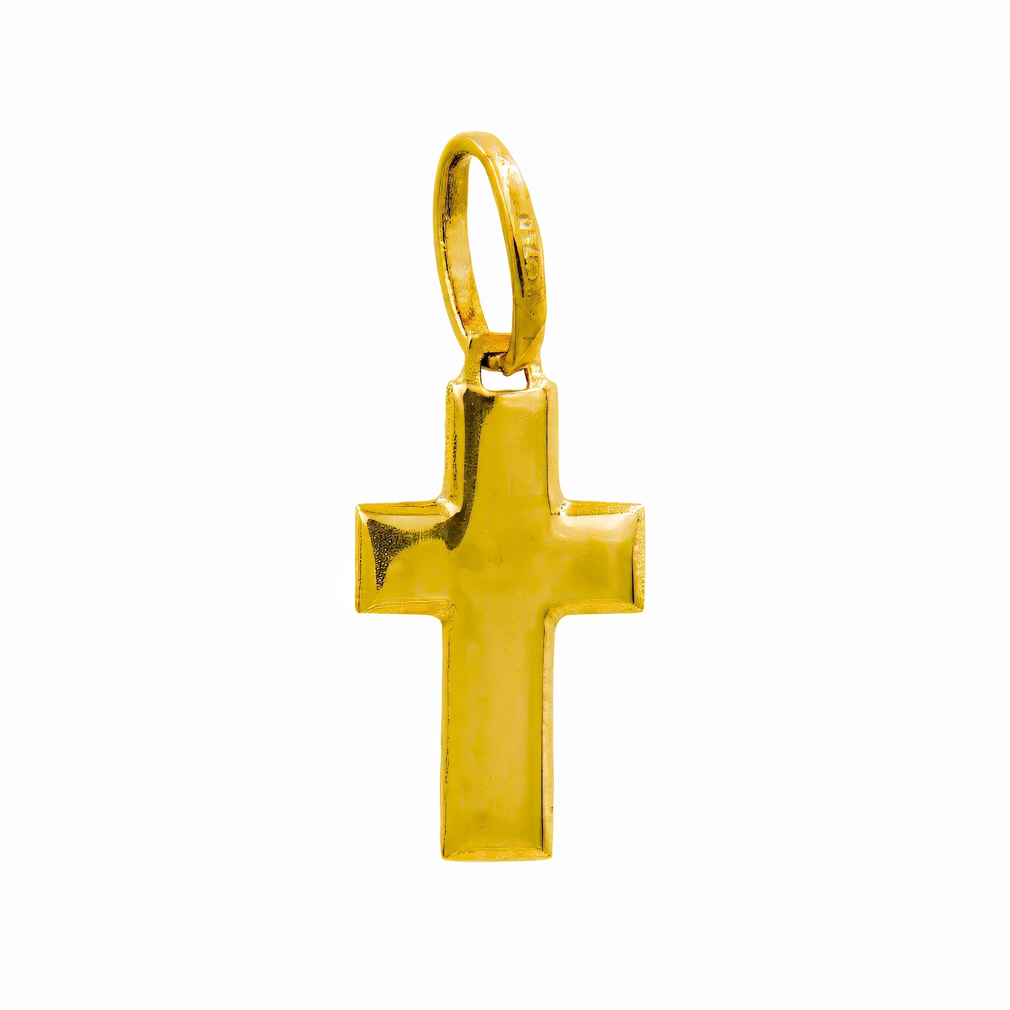 Pingente Crucifixo chapinha ouro 18k