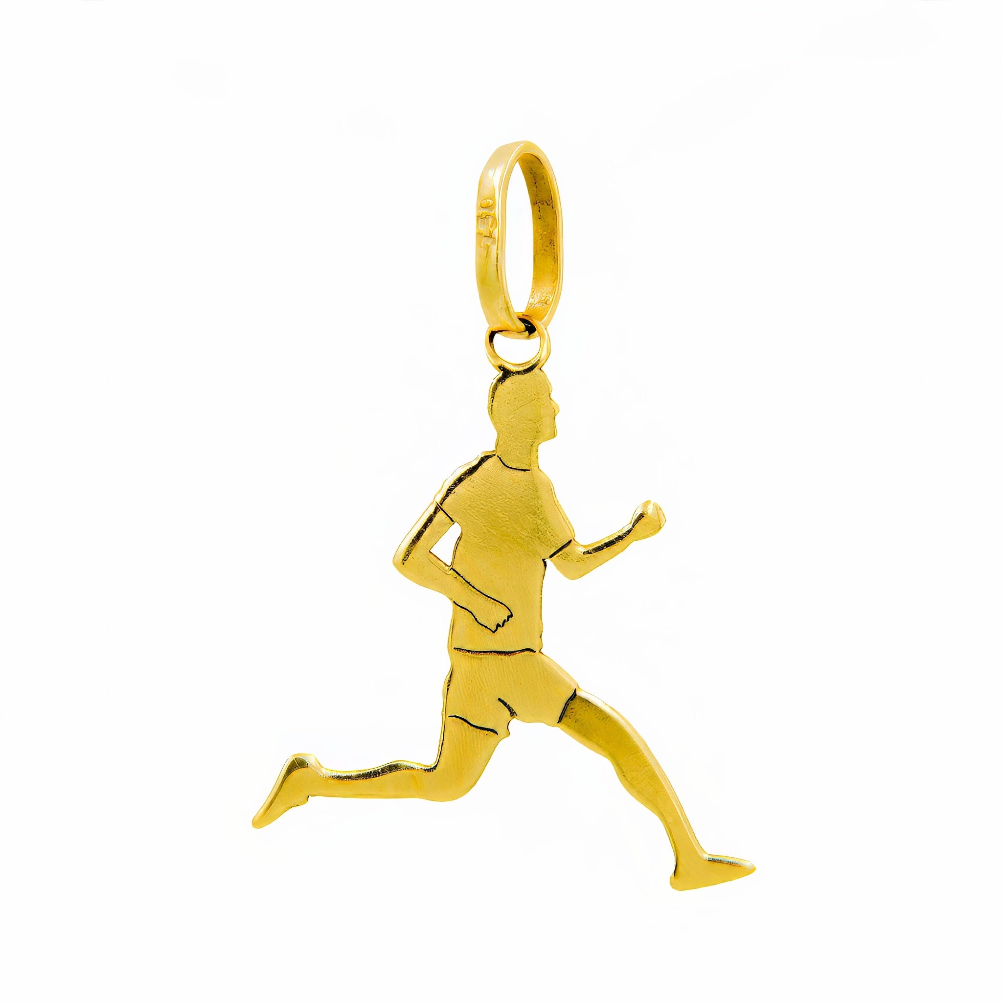 Pingente atleta de corrida corredor maratonista ouro 18k