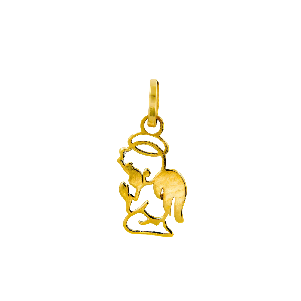 Pingente anjinho orando ouro 18k