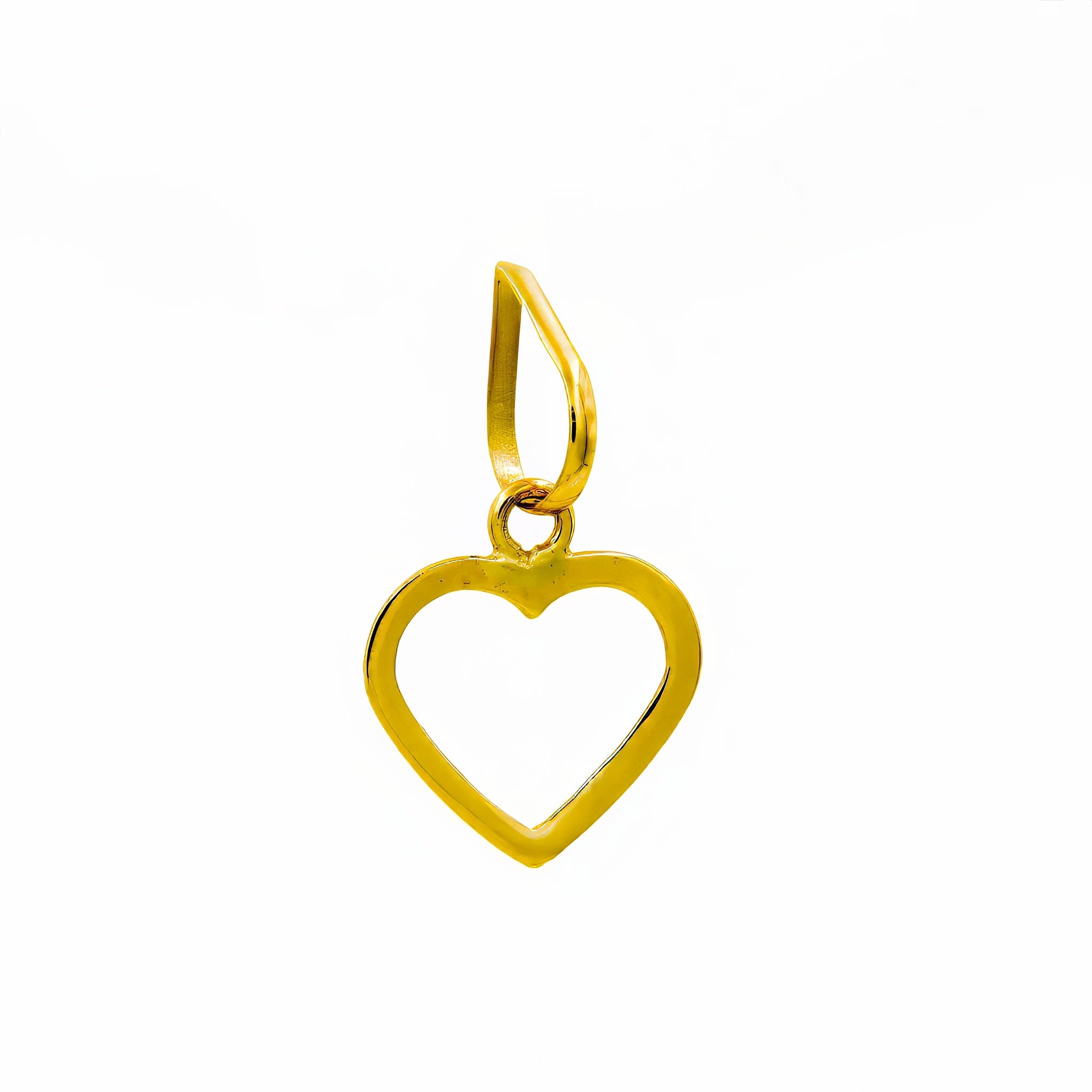 Pingente coração vazado ouro 18k