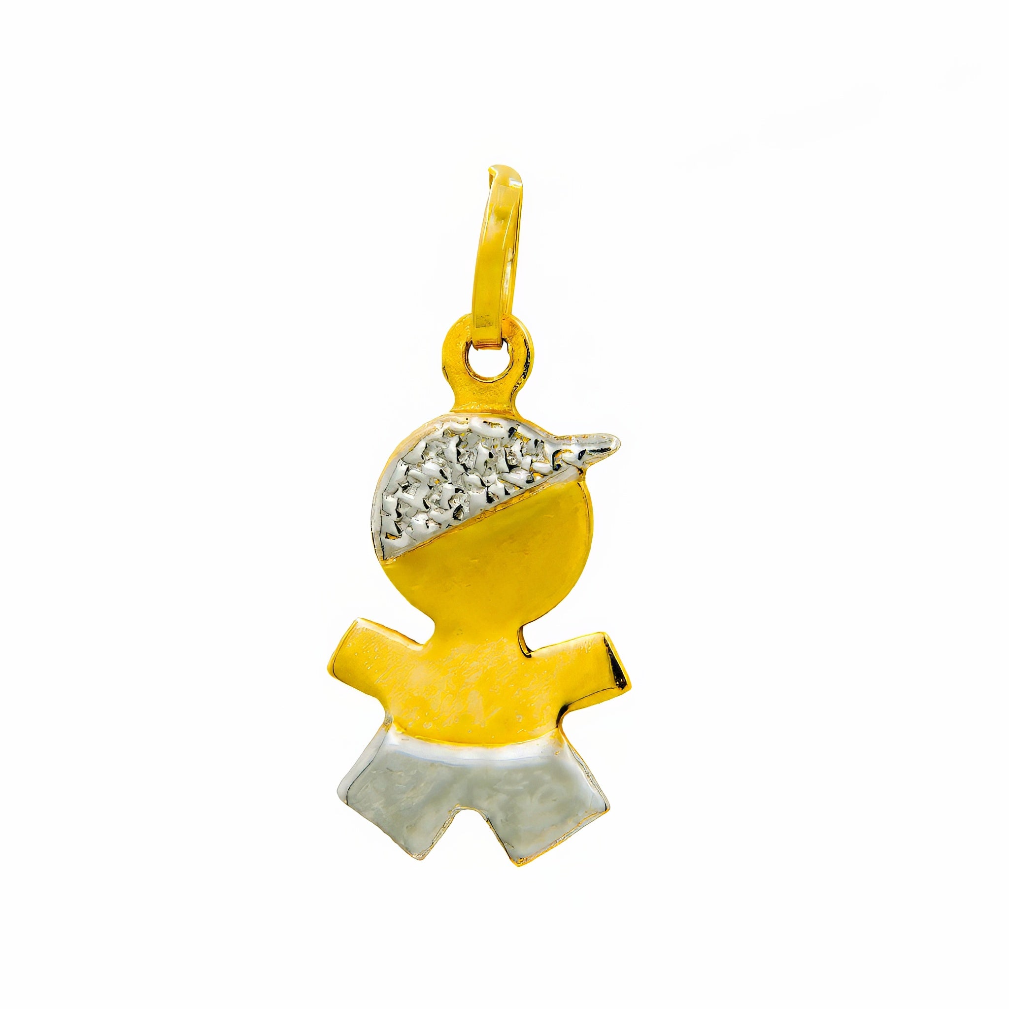 Pingente boneco de diamante e ouro 18k