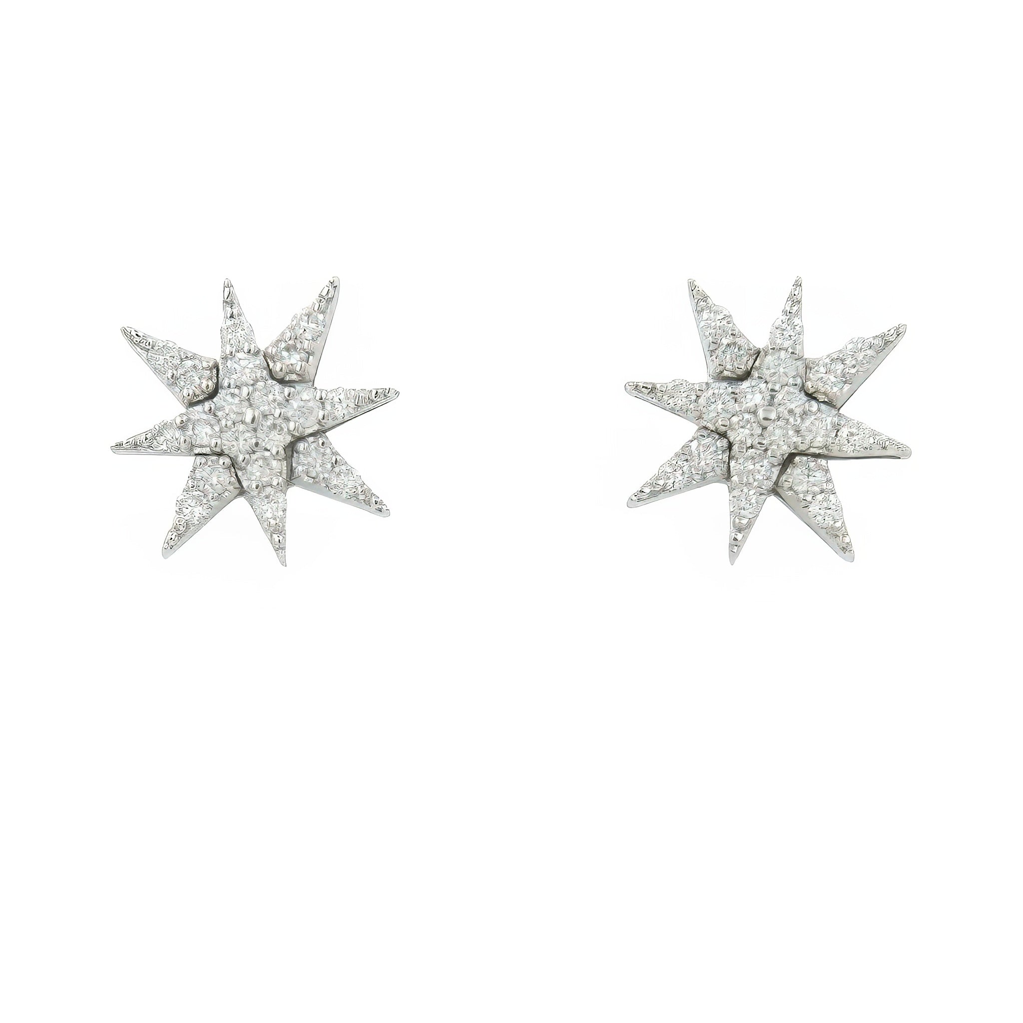 Brinco Orion estrela de diamante e ouro 18k