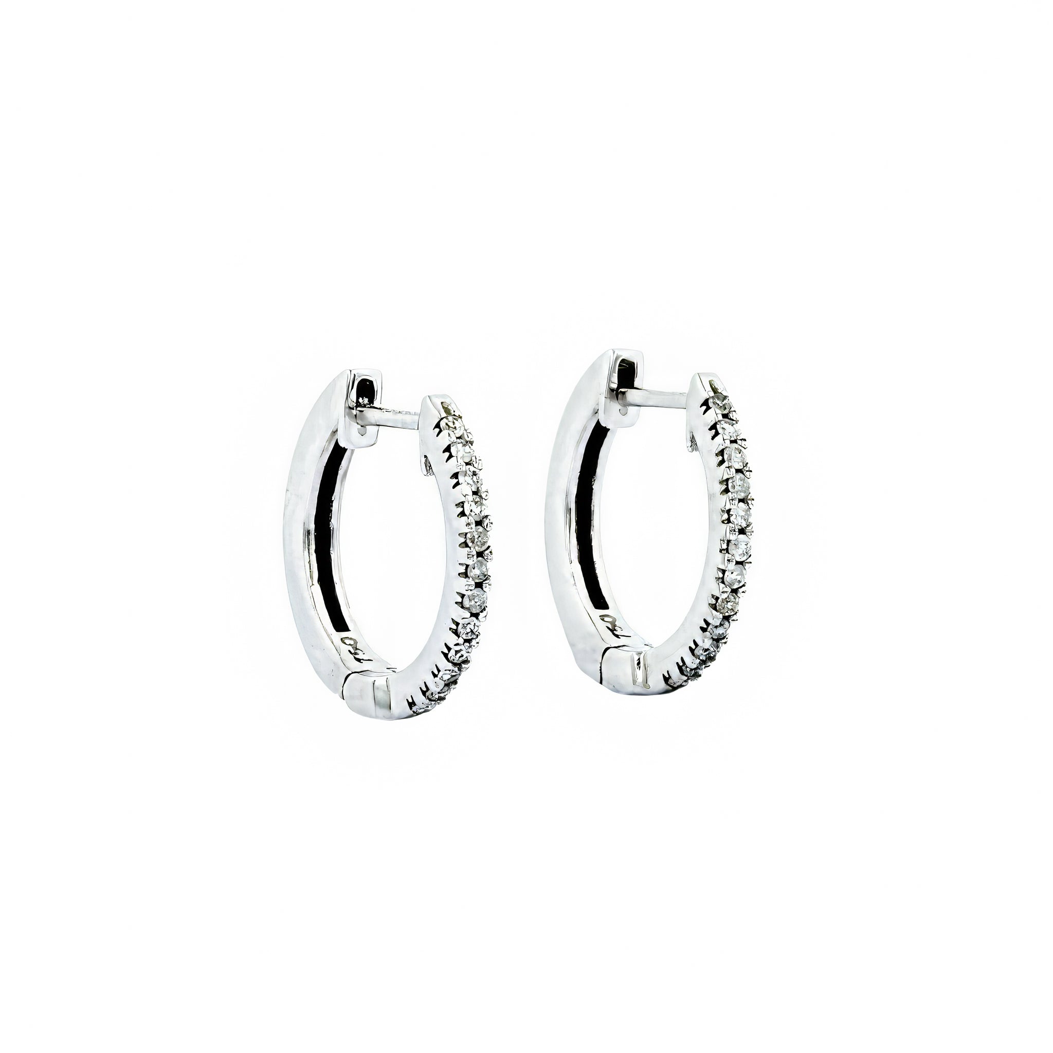 Brinco argola de diamante e ouro 18k