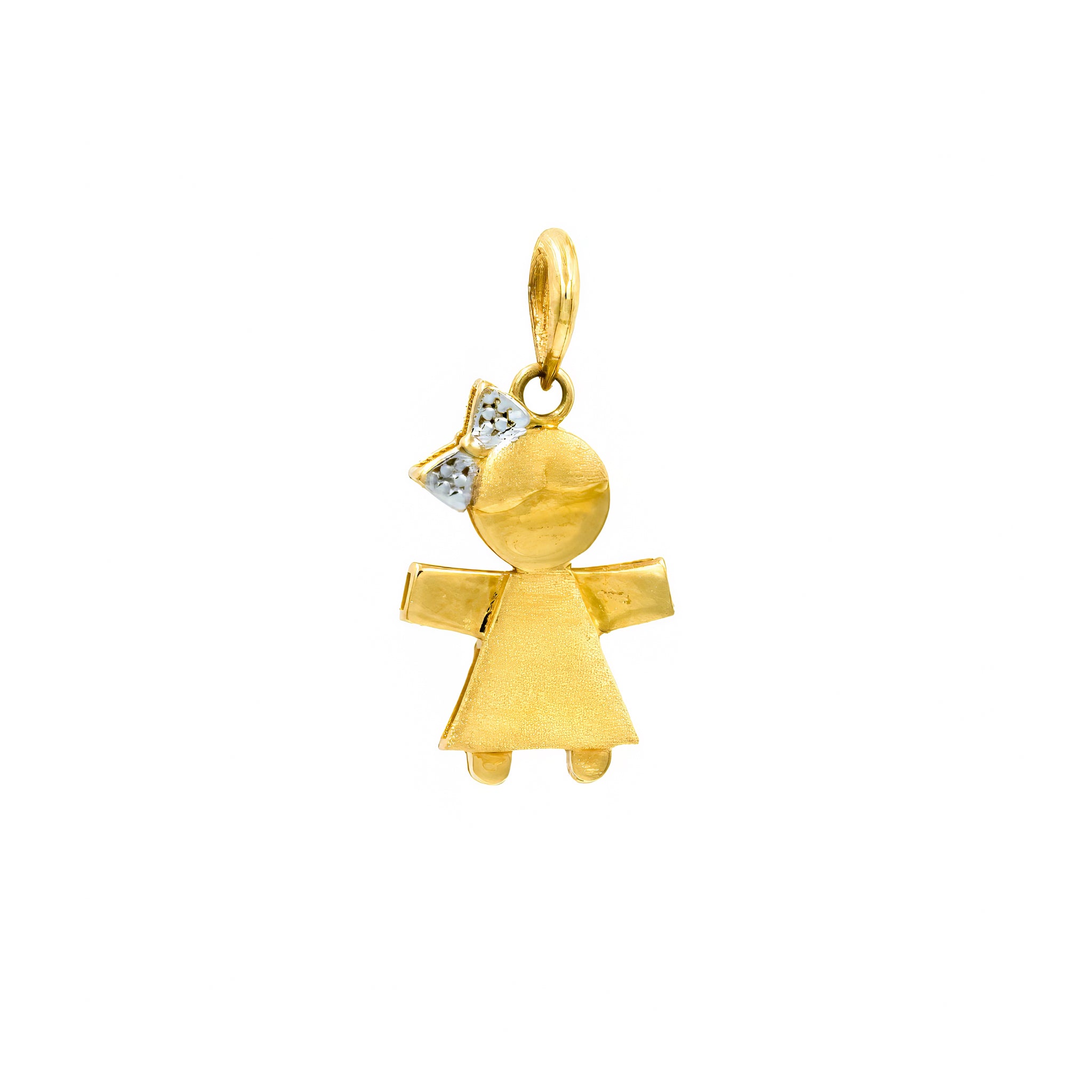 Pingente menina imponente ouro 18k