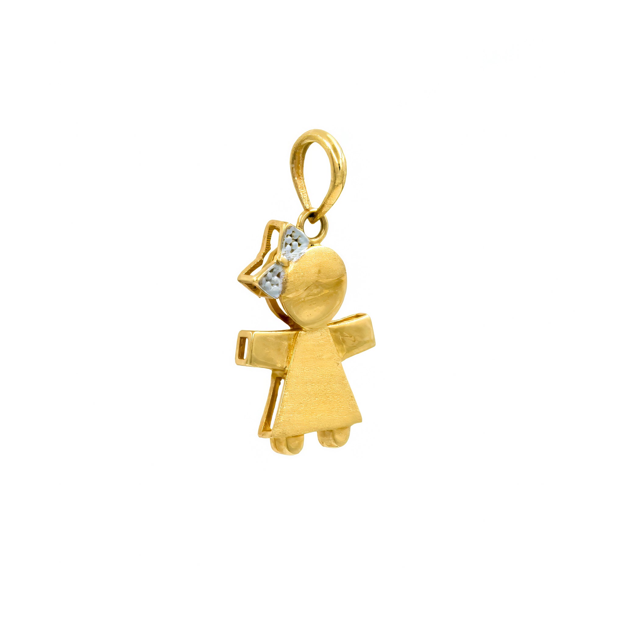 Pingente menina imponente ouro 18k