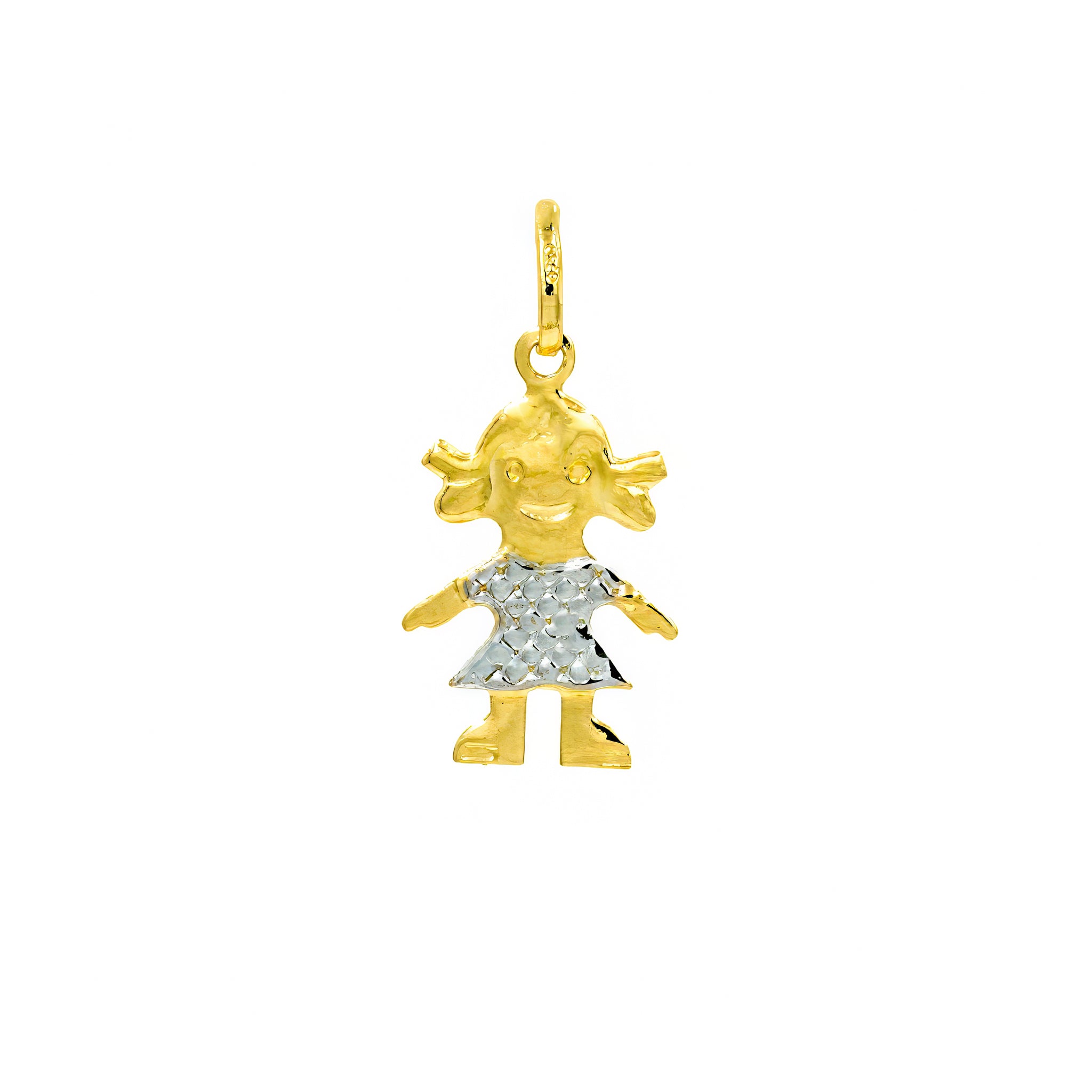 Pingente menina ouro 18k