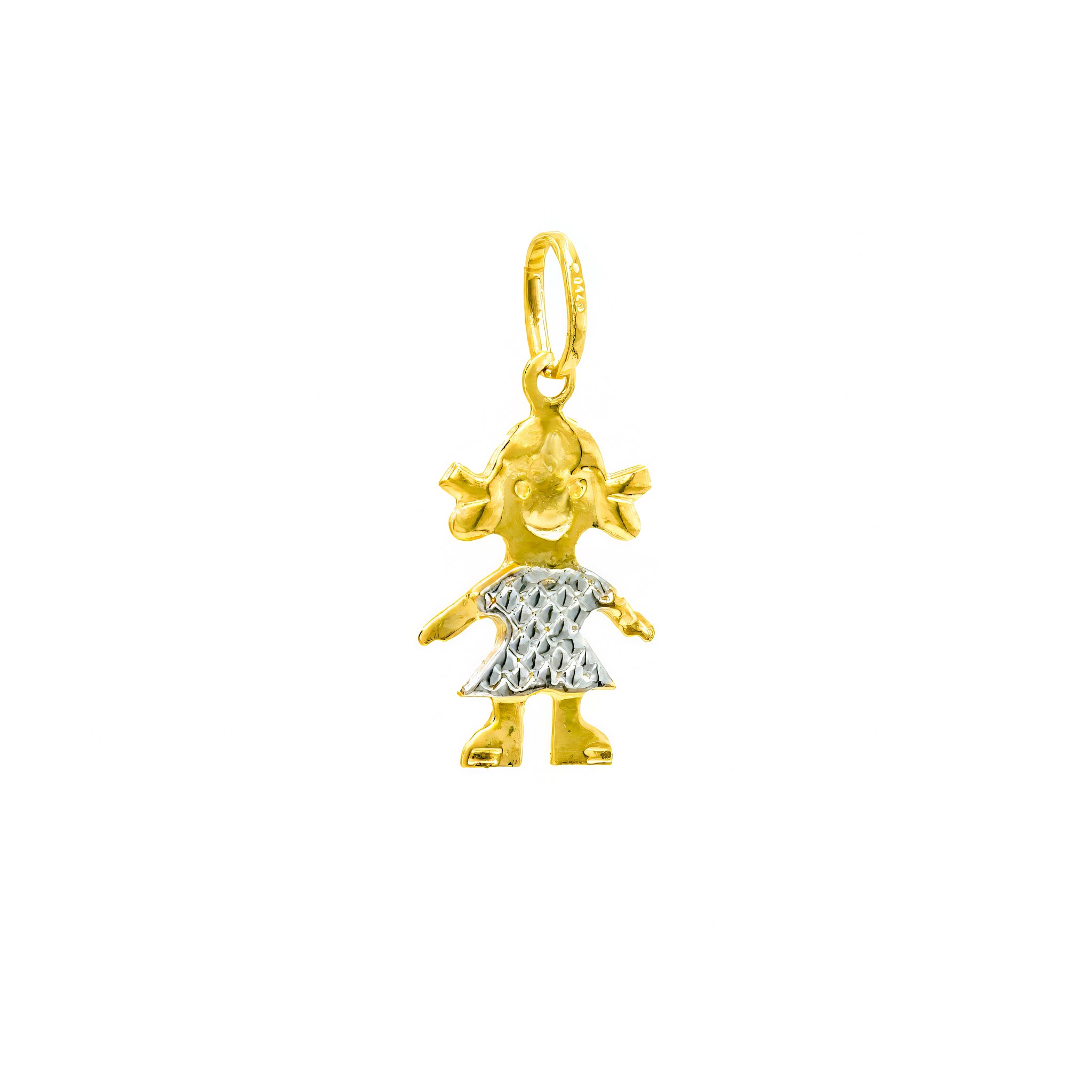 Pingente menina ouro 18k