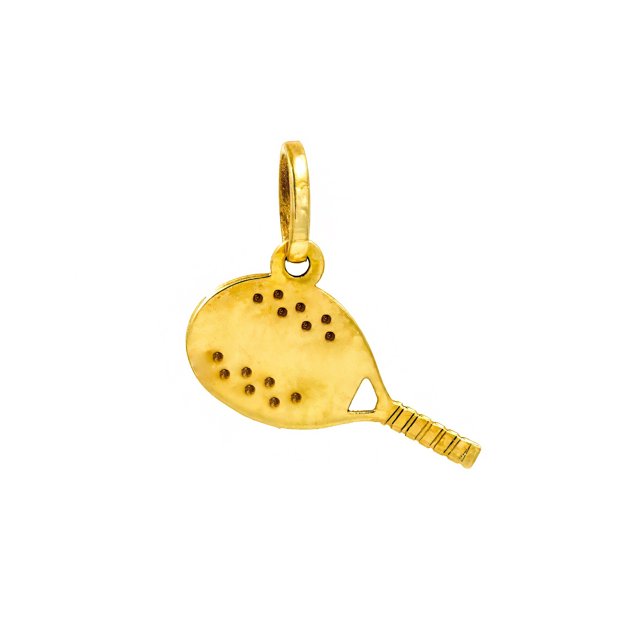 Pingente raquete tênis/ beach tênis ouro 18k