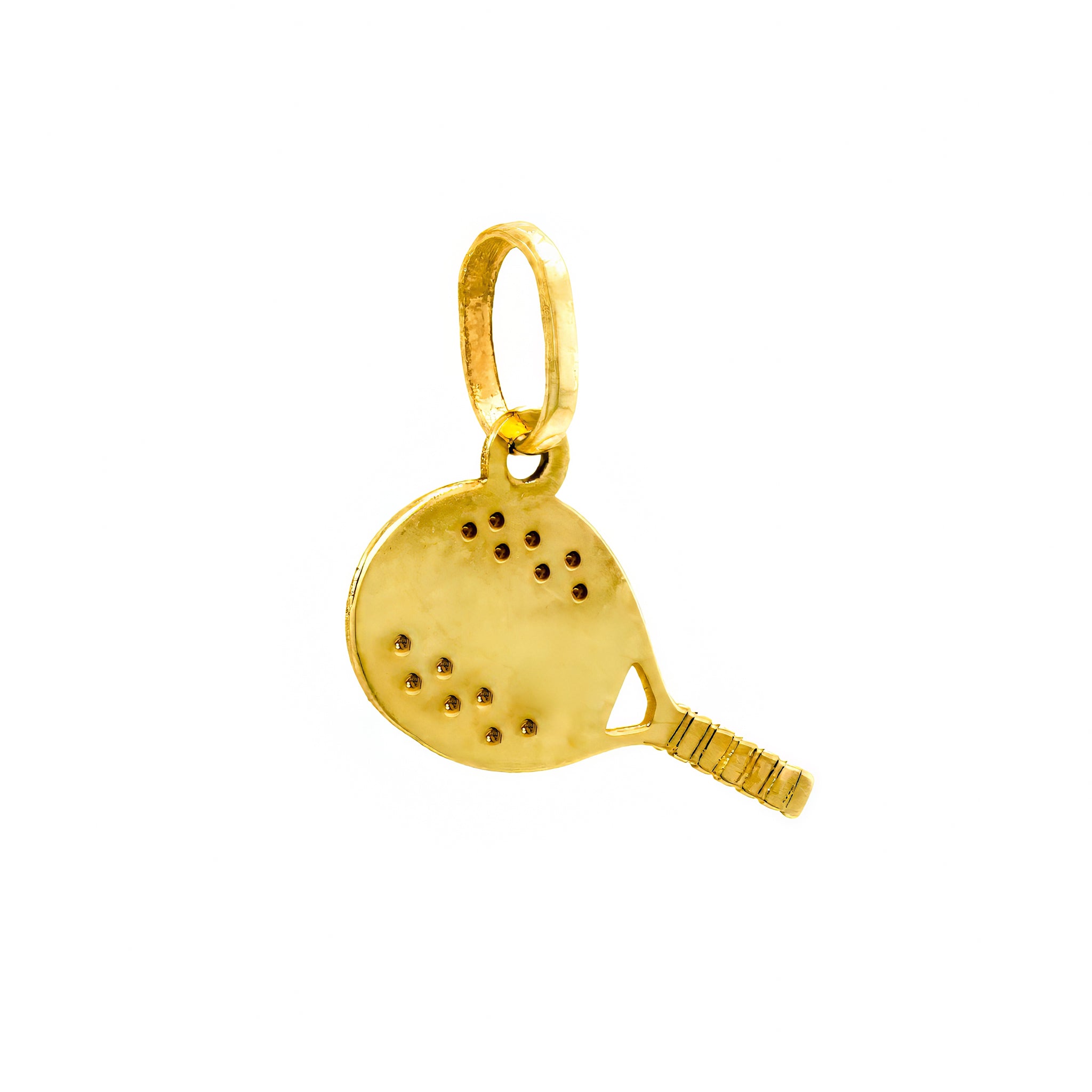 Pingente raquete tênis/ beach tênis ouro 18k