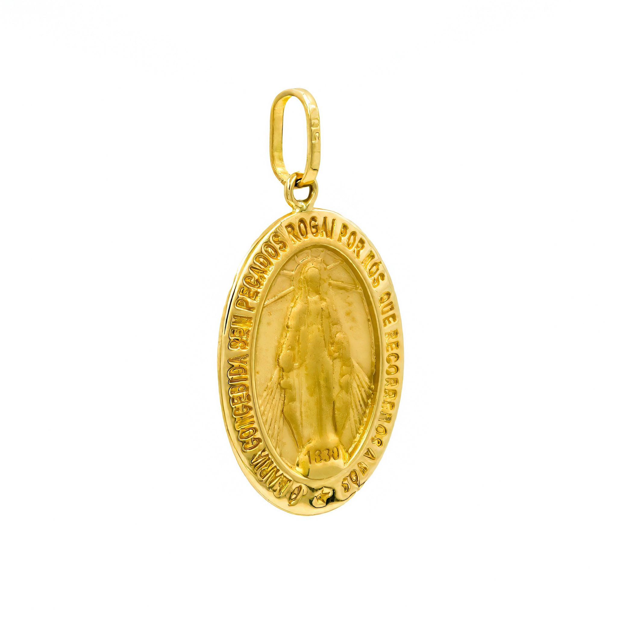 Pingente Santa Milagrosa ouro 18k