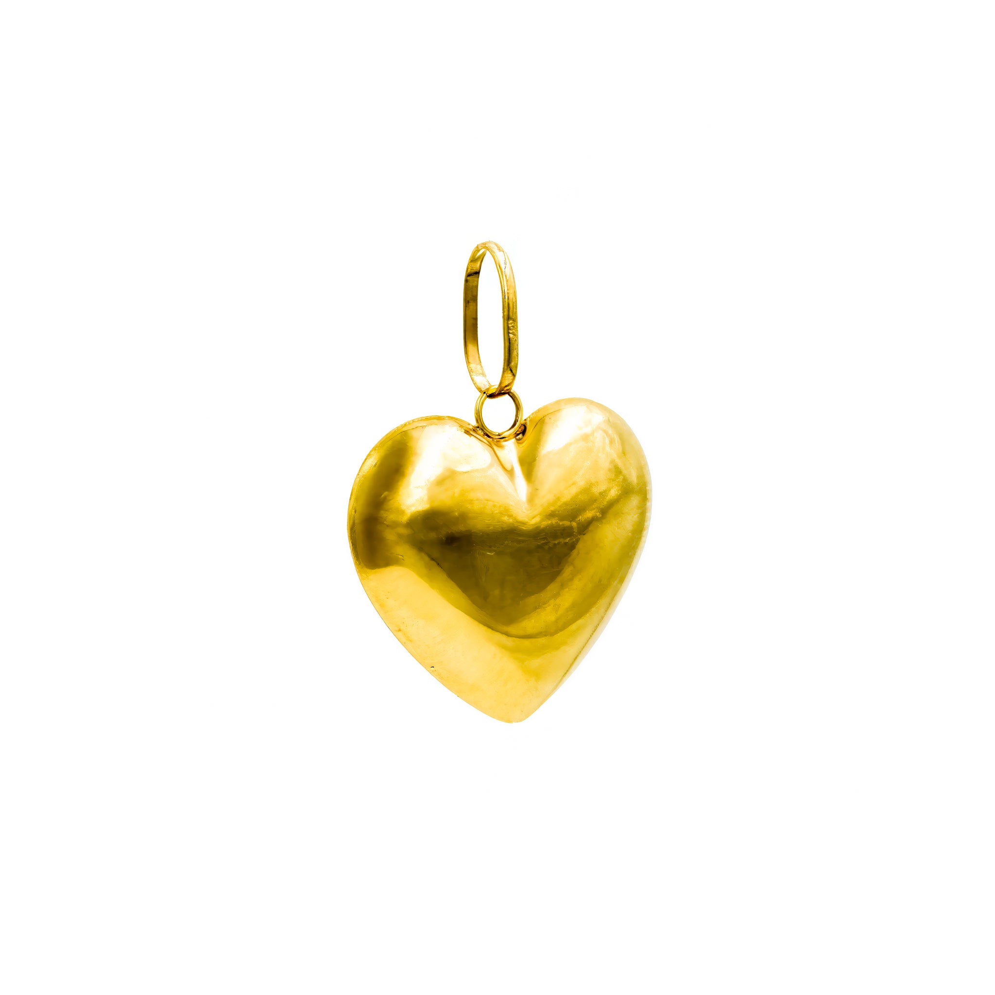 Pingente coração grande ouro 18k