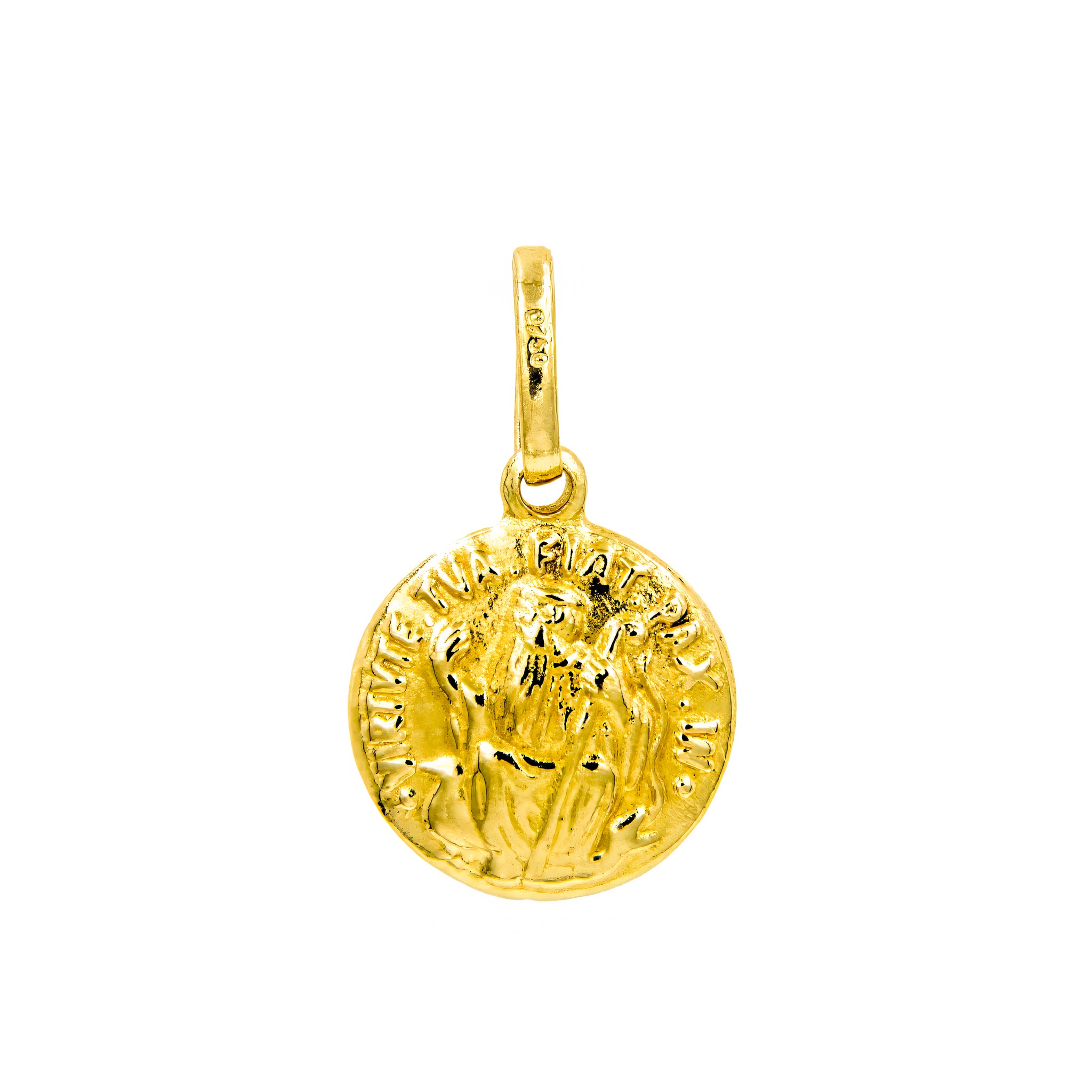 Pingente São Bento dupla face ouro 18k