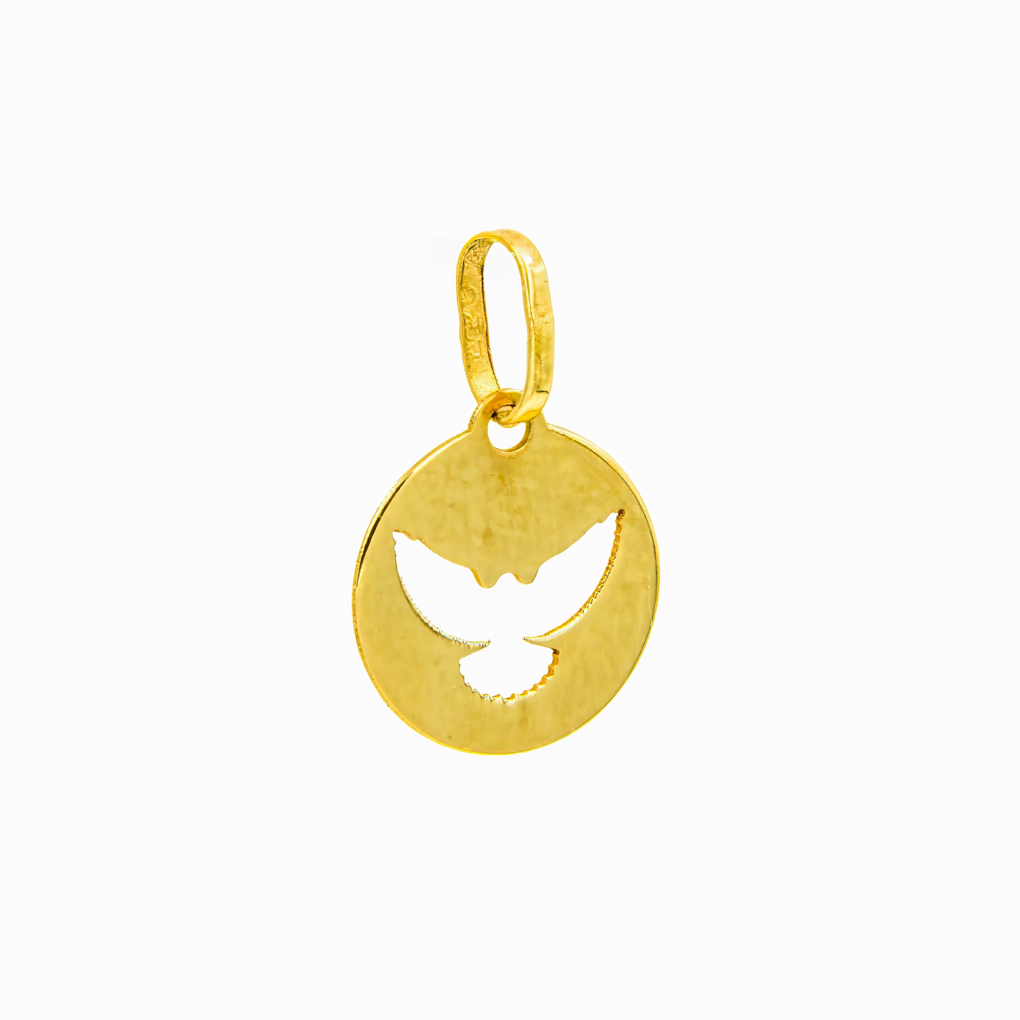 Pingente medalha Espírito Santo ouro 18k