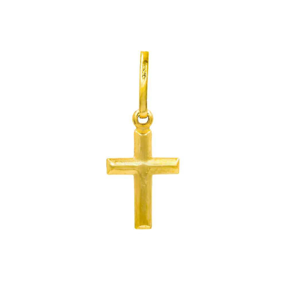 Pingente mini crucifixo palito ouro 18k