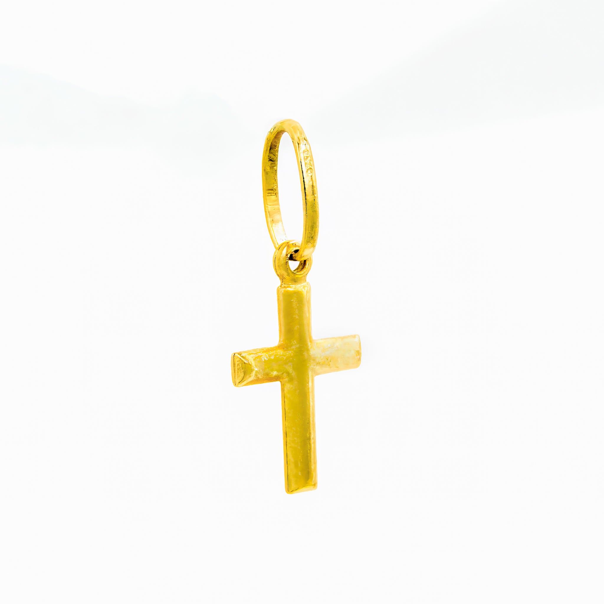 Pingente mini crucifixo palito ouro 18k