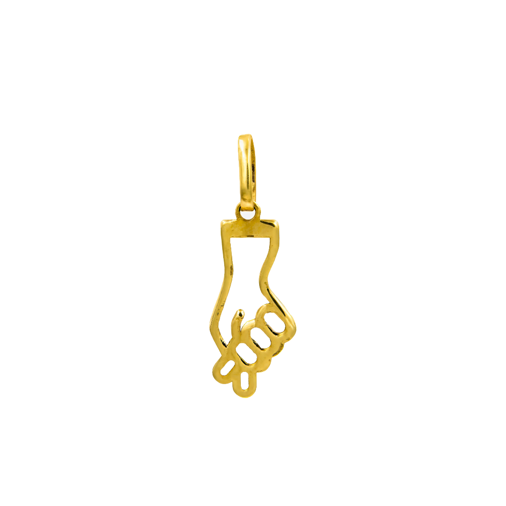 Pingente figa vazada ouro 18k