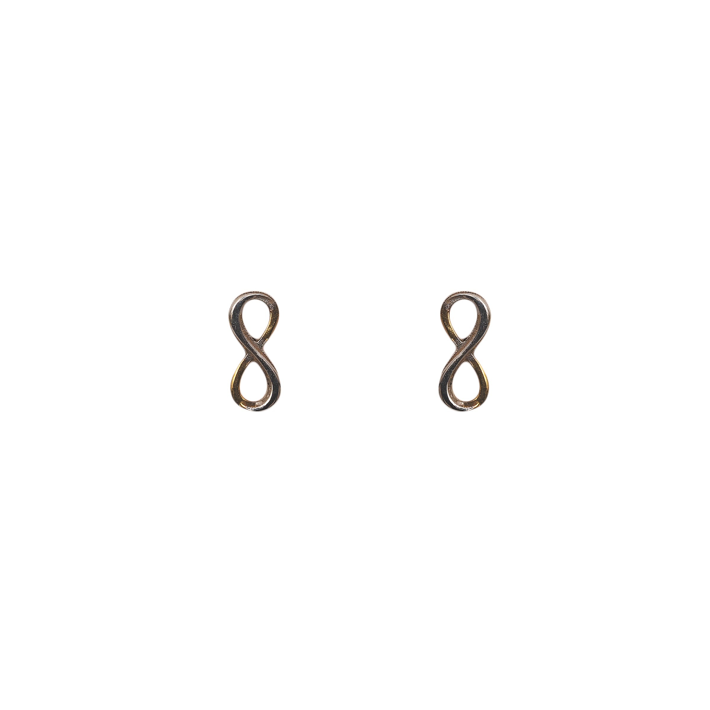 Brinco infantil mini infinito ouro 18k