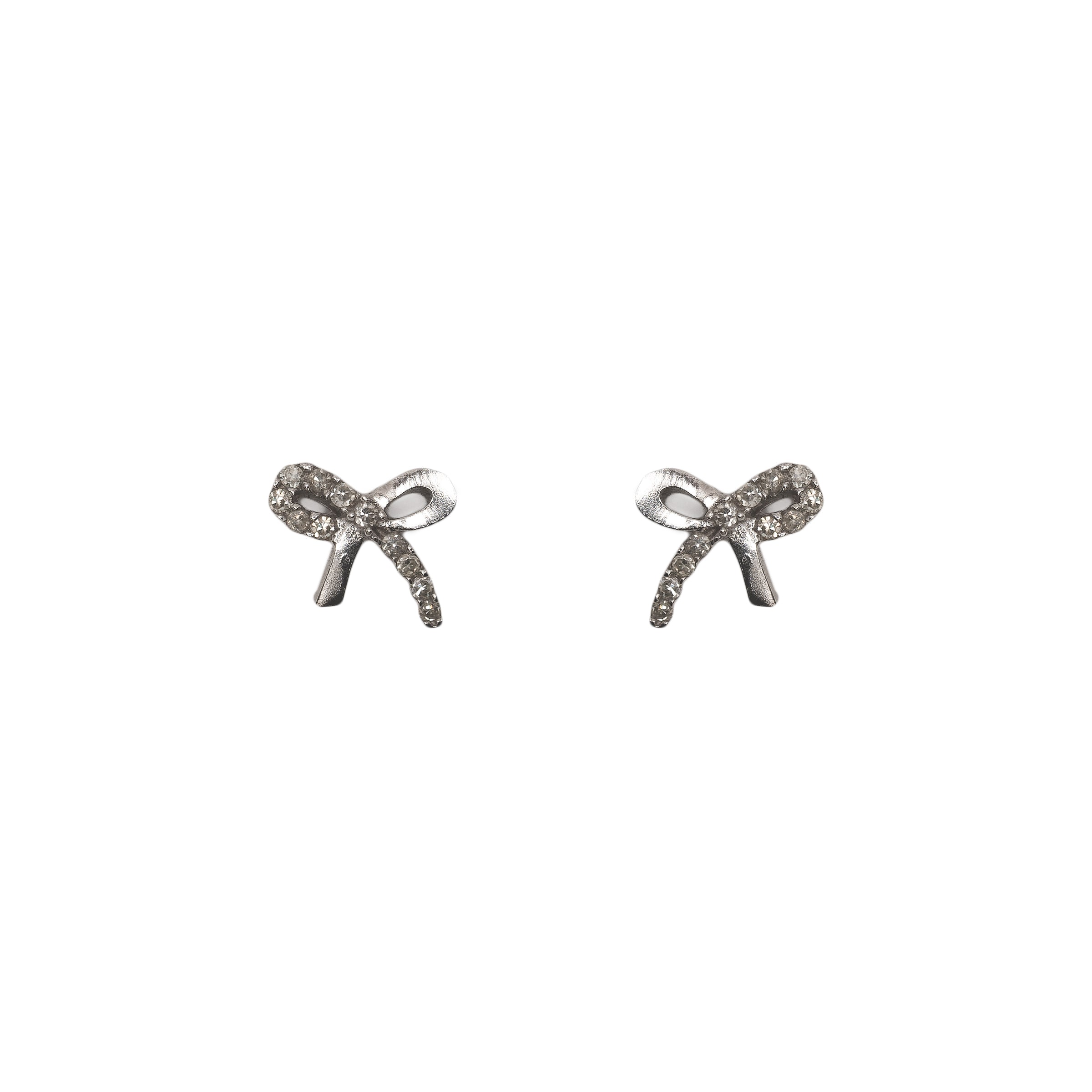 Brinco infantil laço ouro 18k e diamante