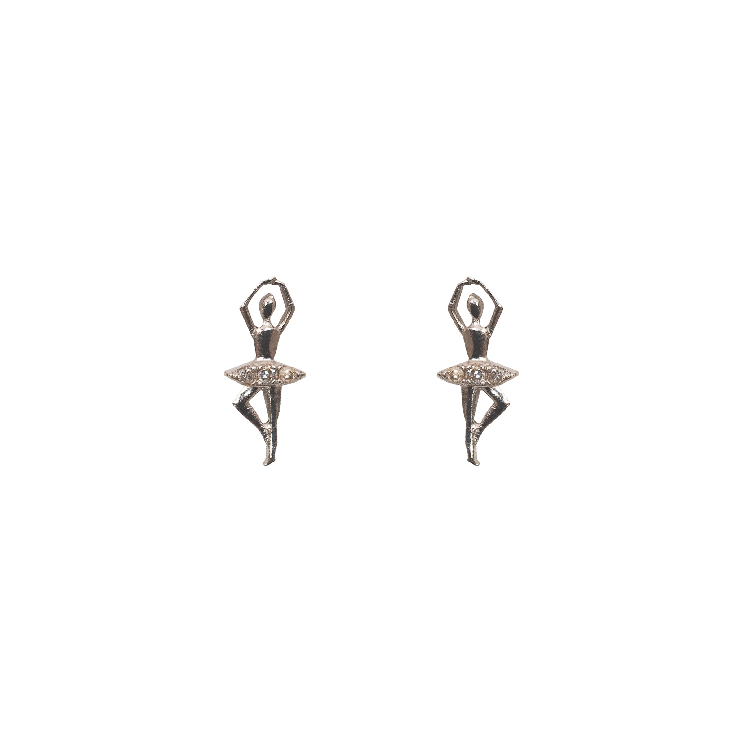 Brinco infantil bailarina ouro 18k e diamante