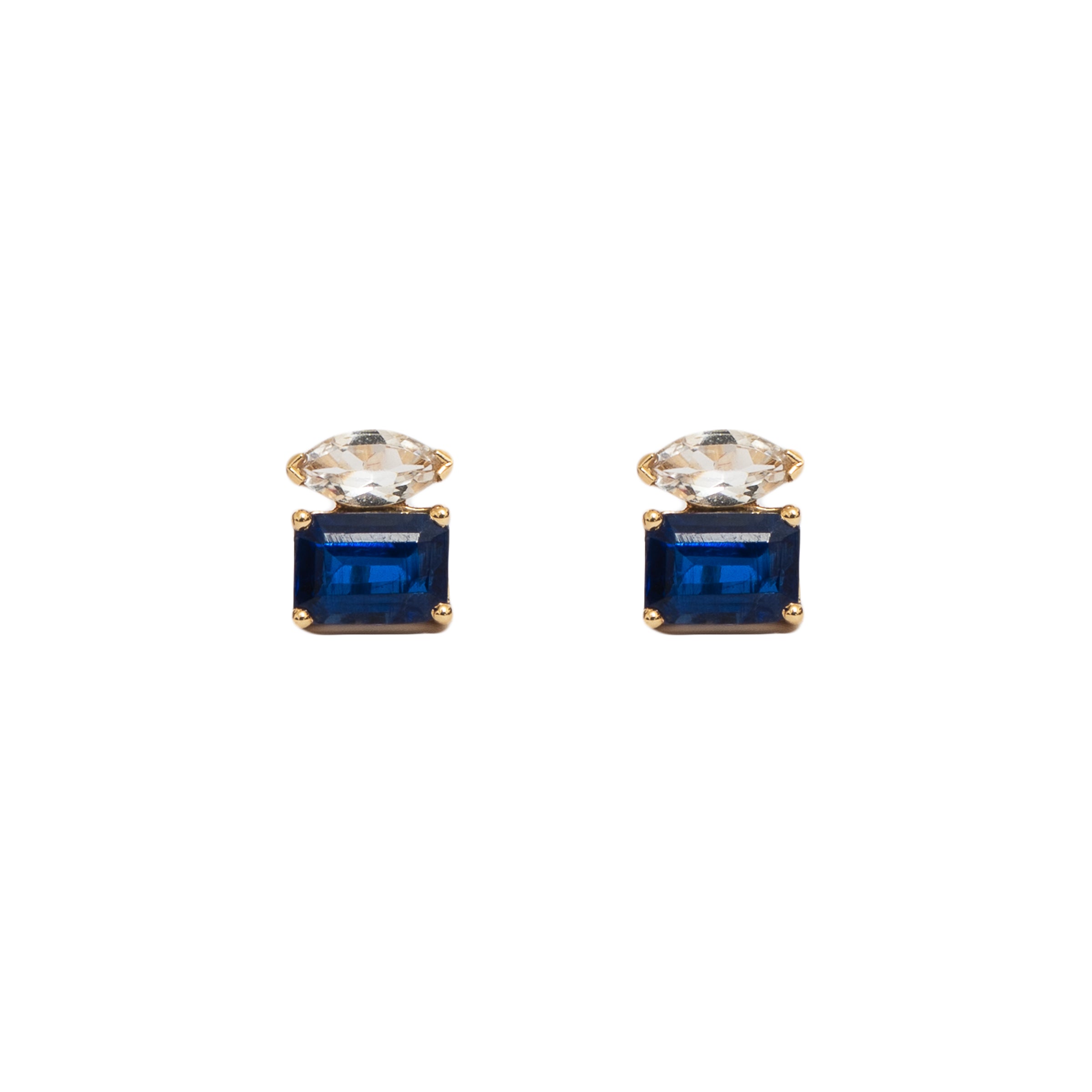 Brinco Turmalina e Quianita ouro 14k
