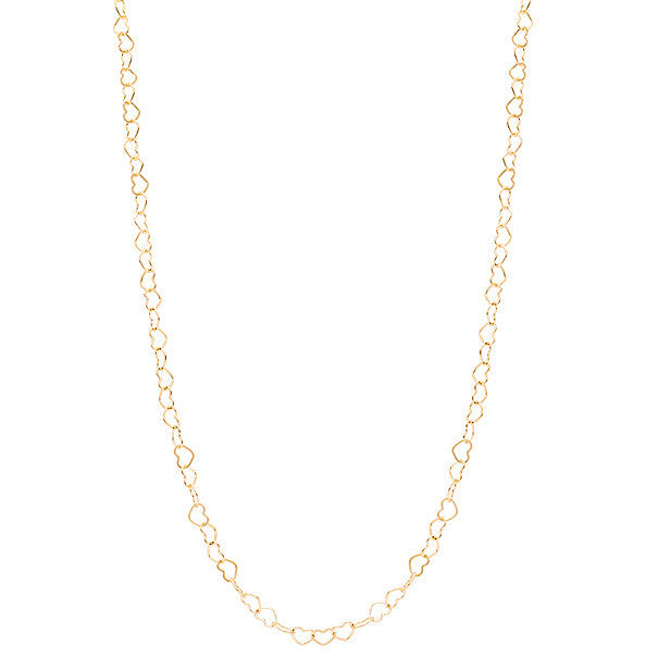 Colar Love corações finos ouro 18k