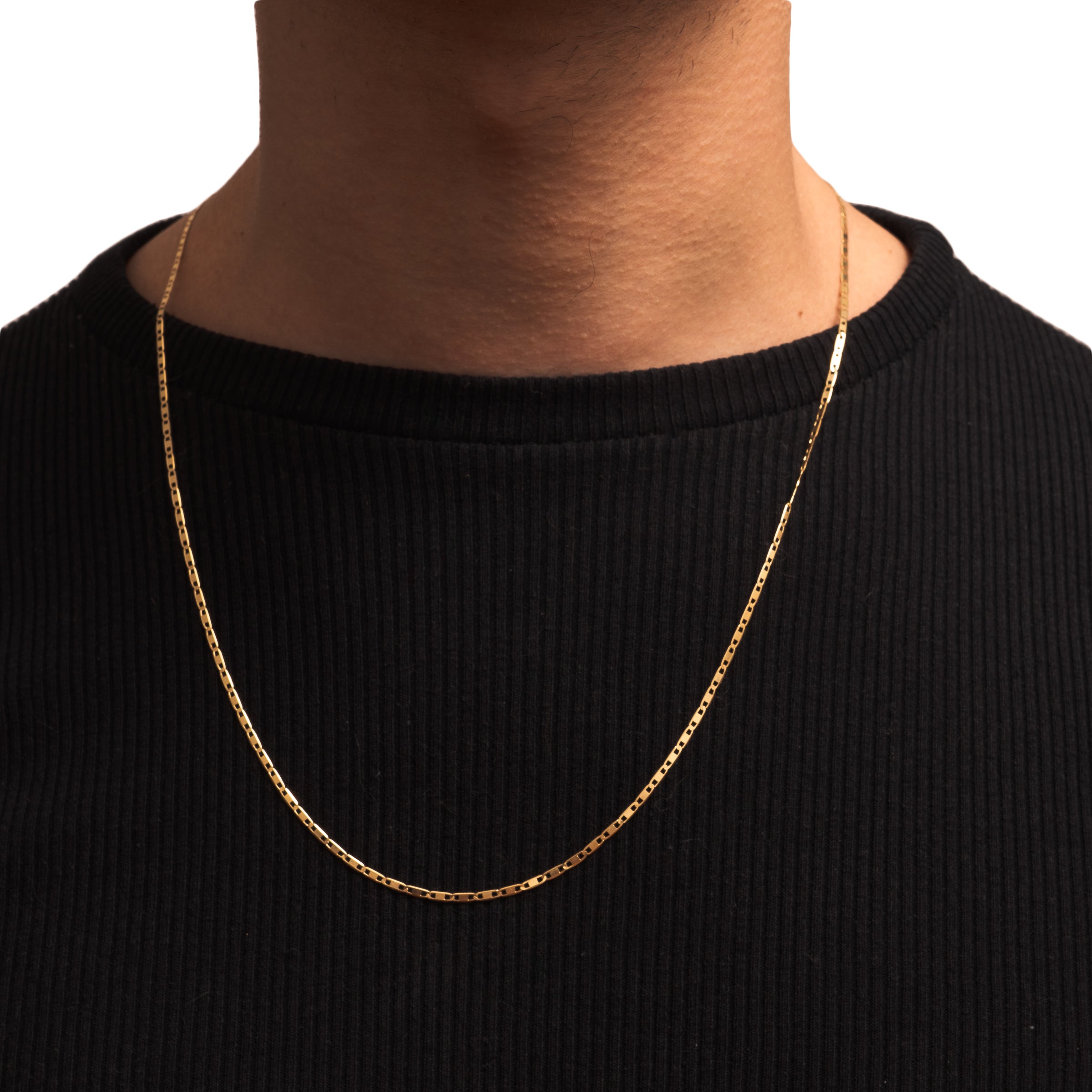 Corrente masculina Piastrine ouro 18k