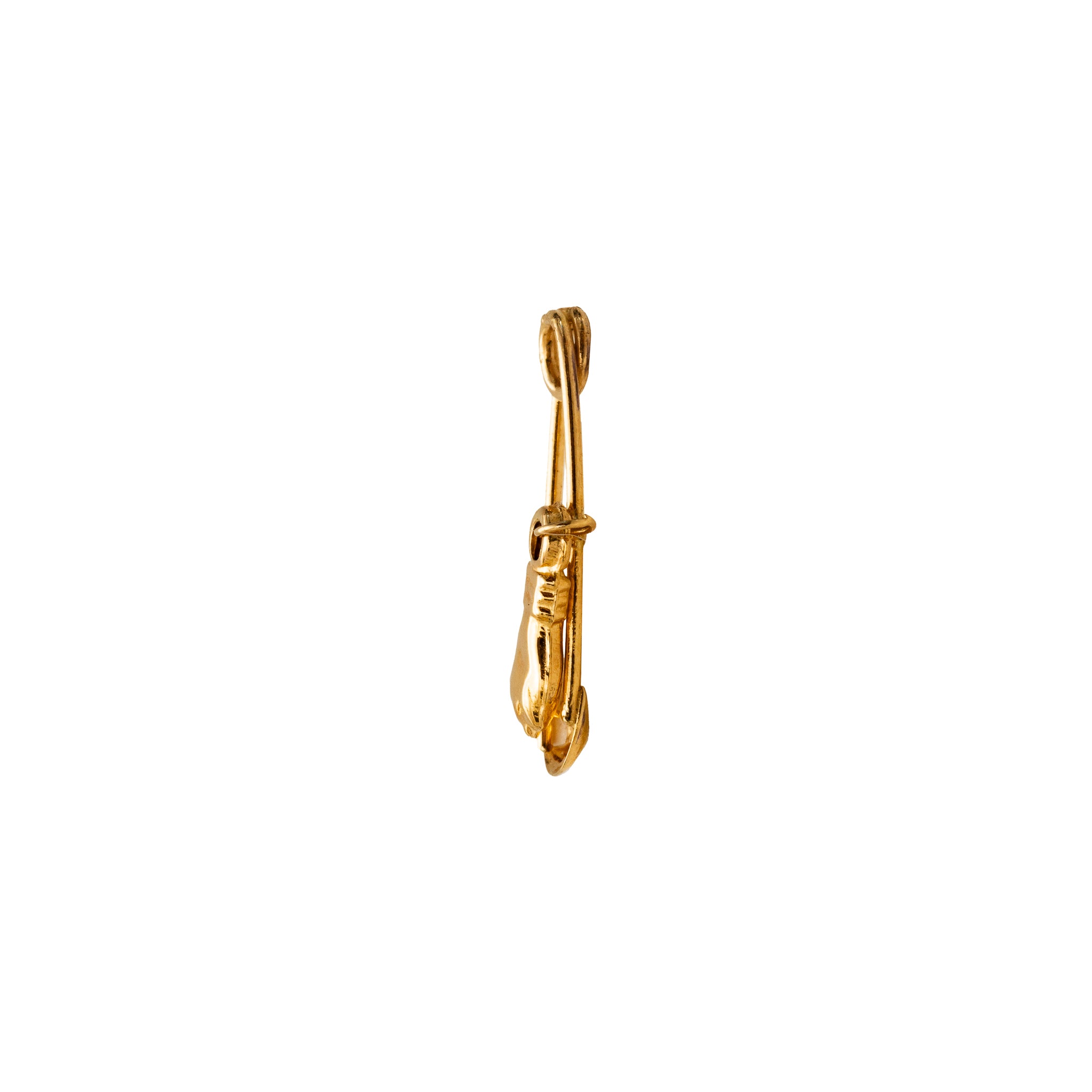 Pingente Alfinete com Figa Ouro 18k