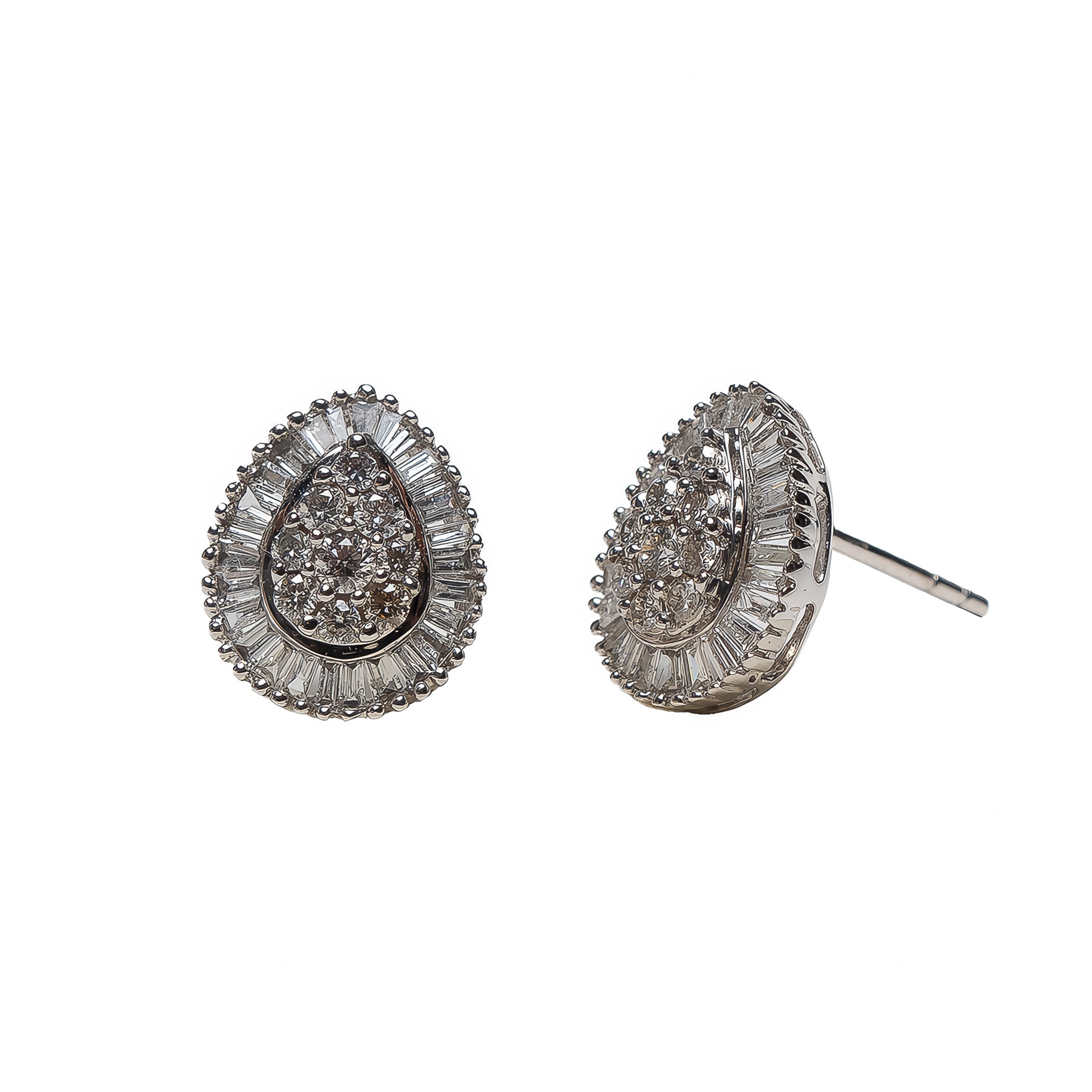 Brinco Gota Diamante e Ouro 18k