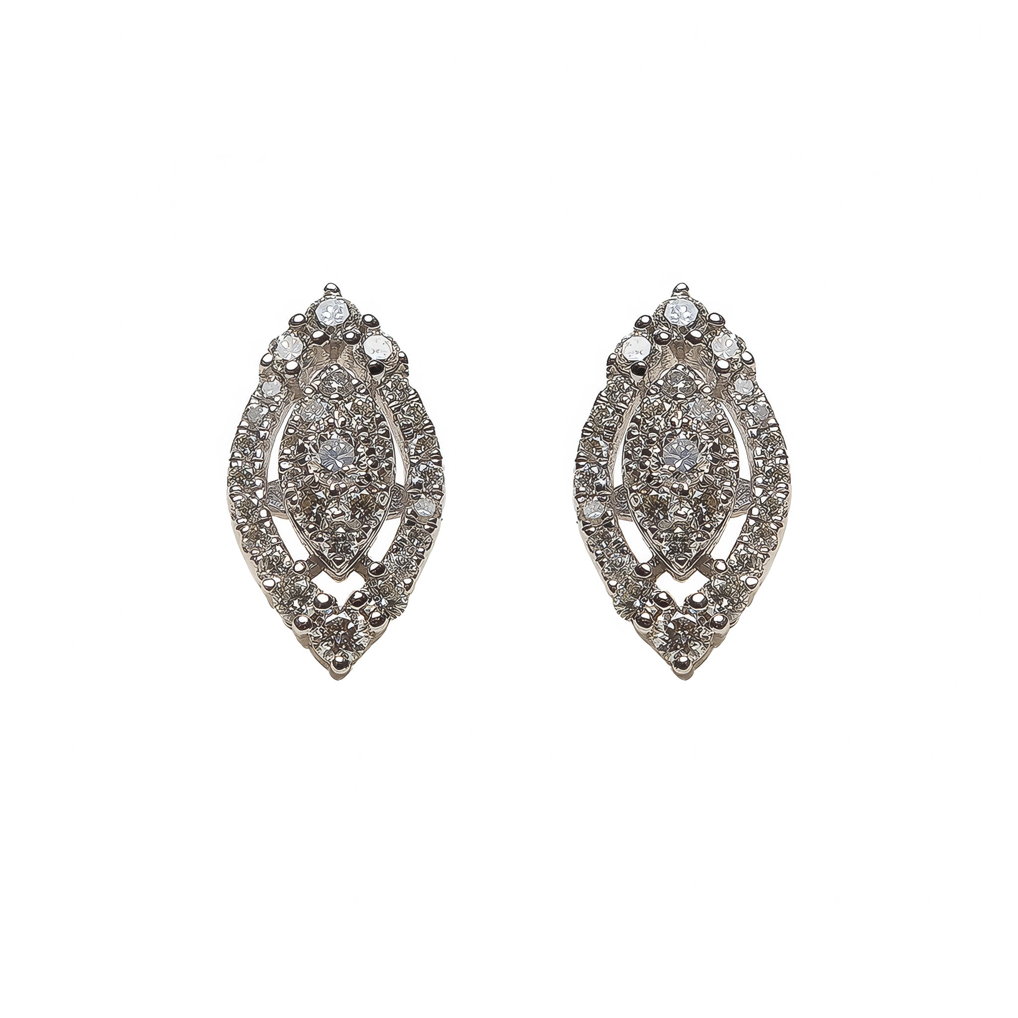 Brinco Olho Grego de Diamante e Ouro 18k