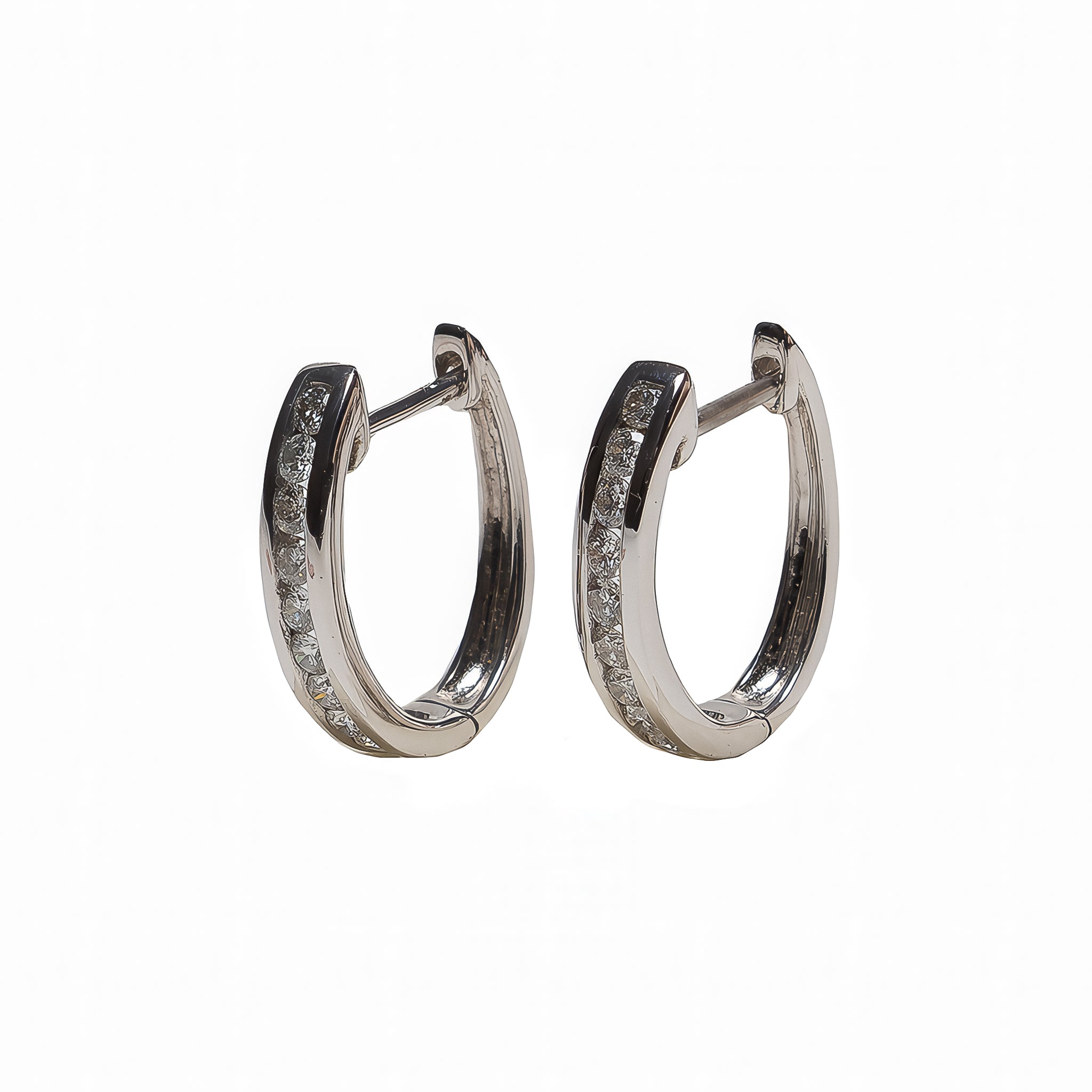 Brinco Argola Clear de Diamante e Ouro 18k