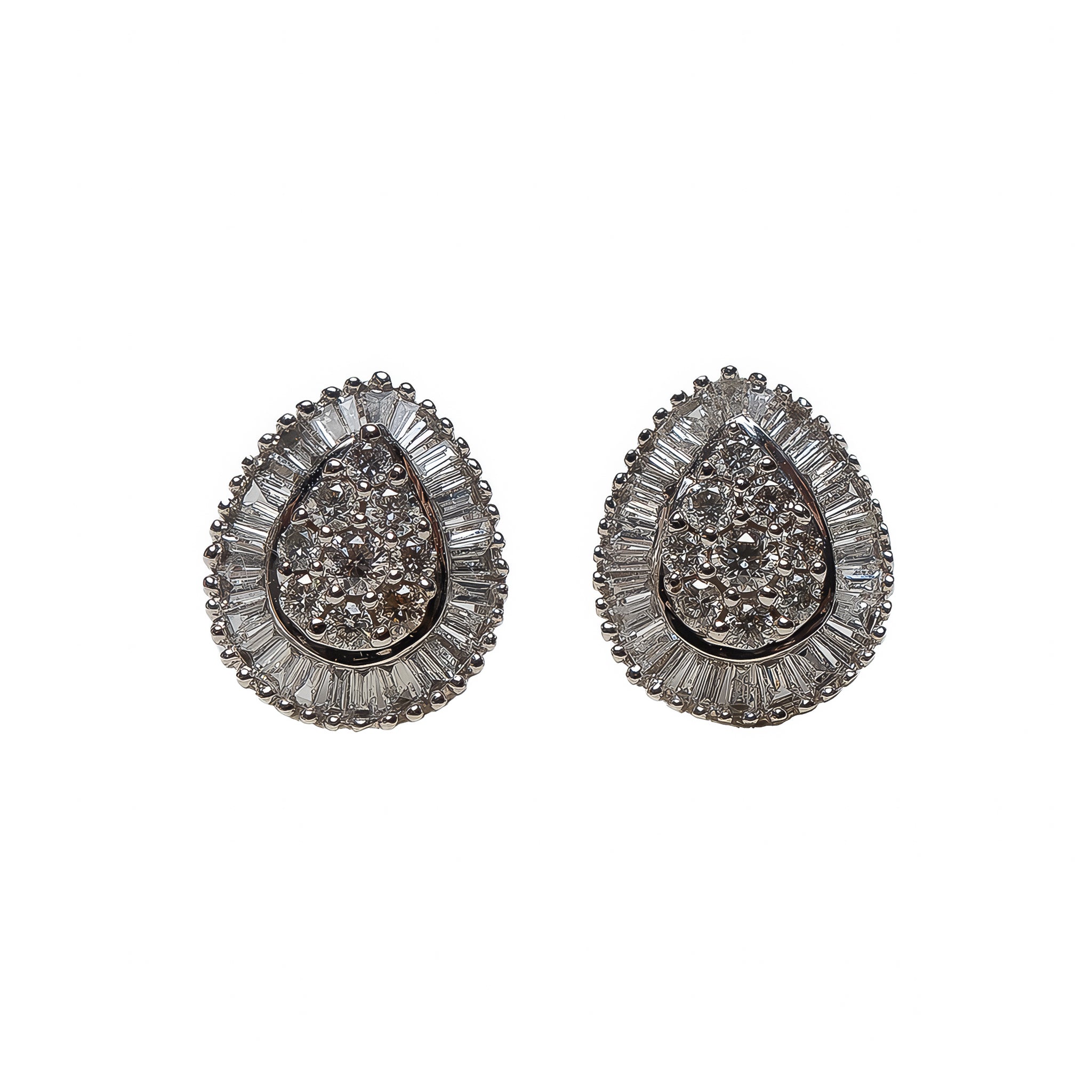 Brinco Gota Diamante e Ouro 18k