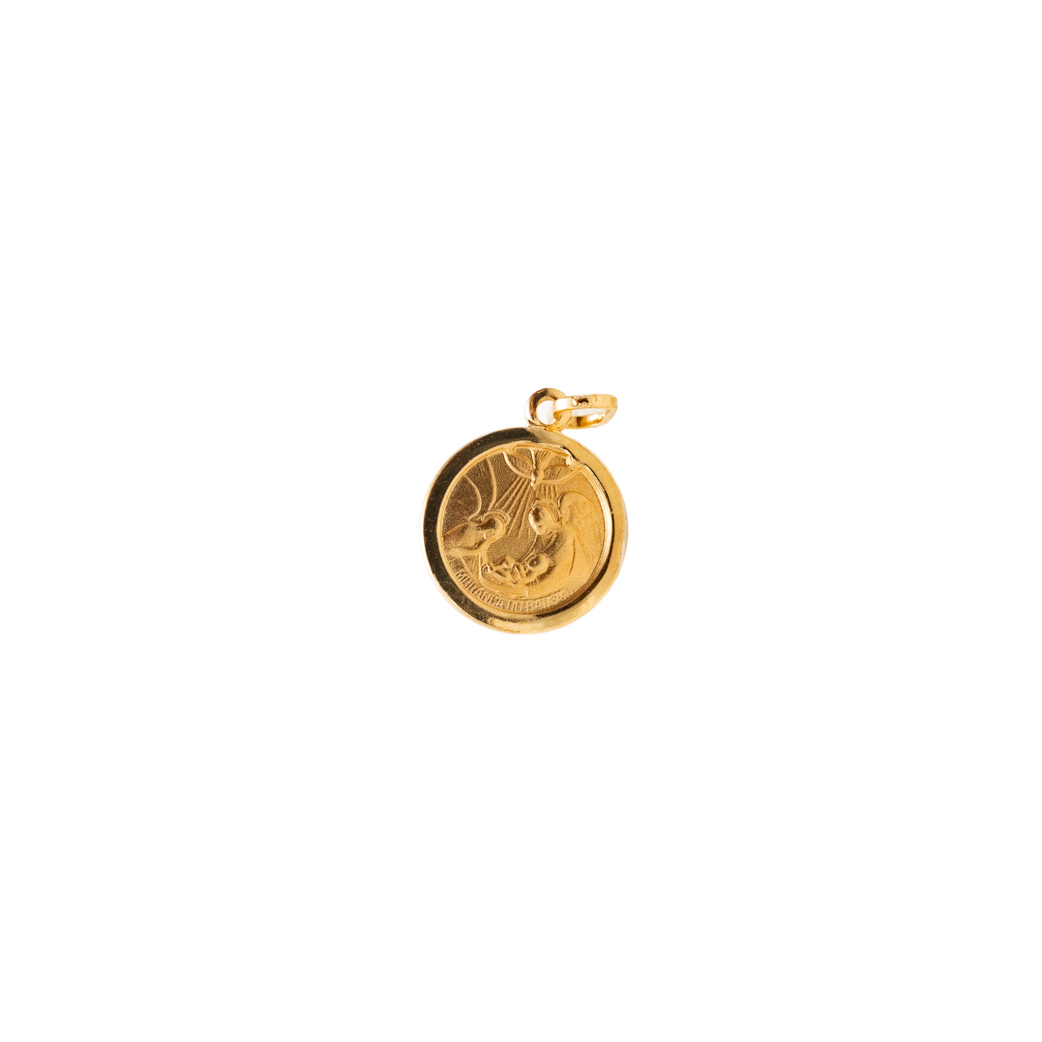 Pingente Medalha de Batismo Ouro 18k