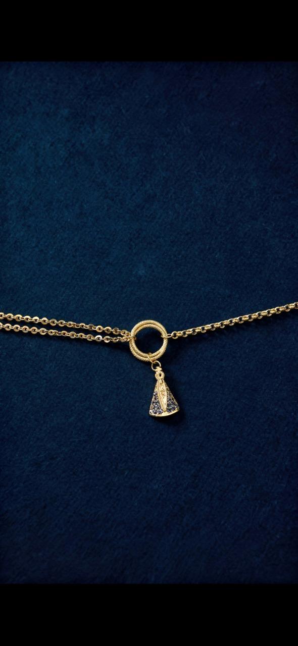 Pulseira Nossa Senhora Aparecida ouro 18k