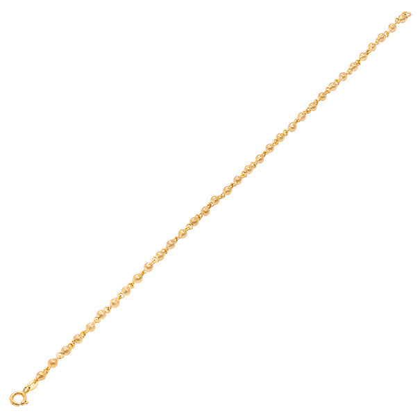 Pulseira bolinhas polidas ouro 18k