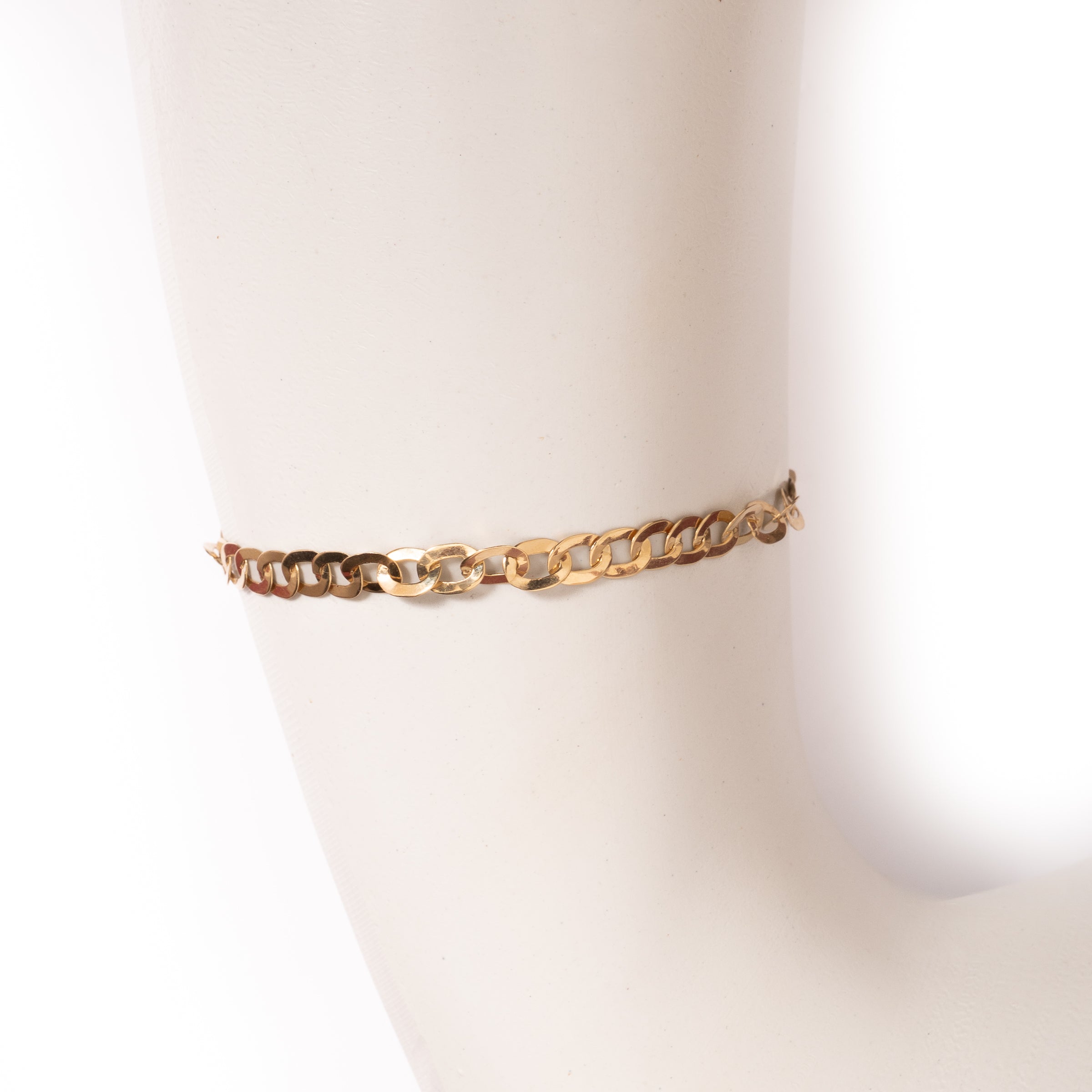 Pulseira masculina laminada ouro 18k